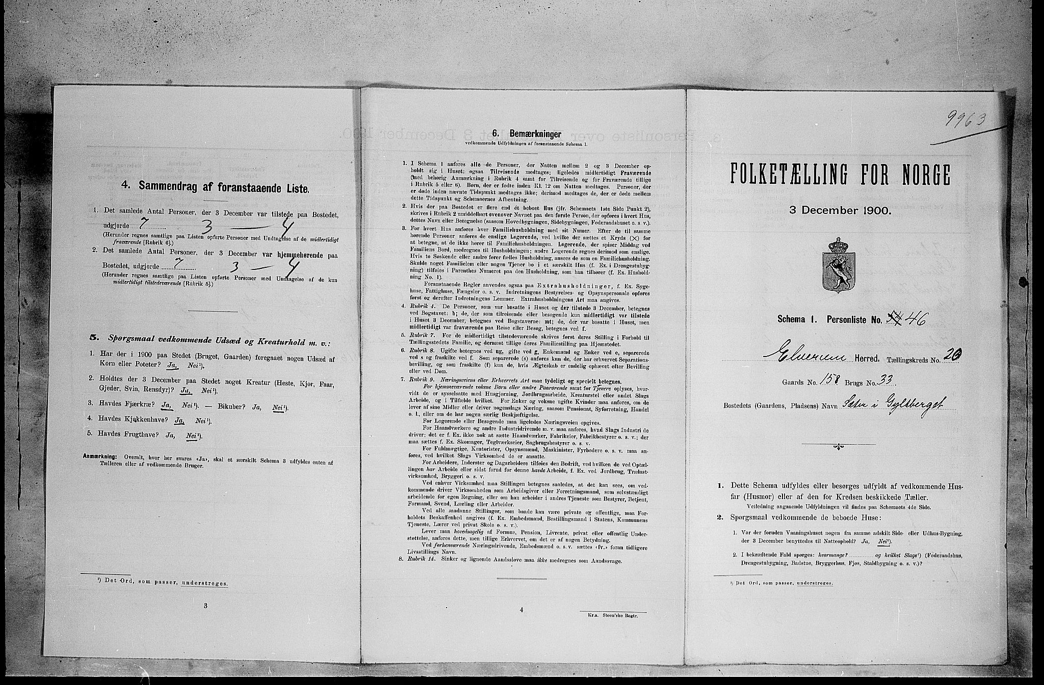 SAH, 1900 census for Elverum, 1900, p. 2686