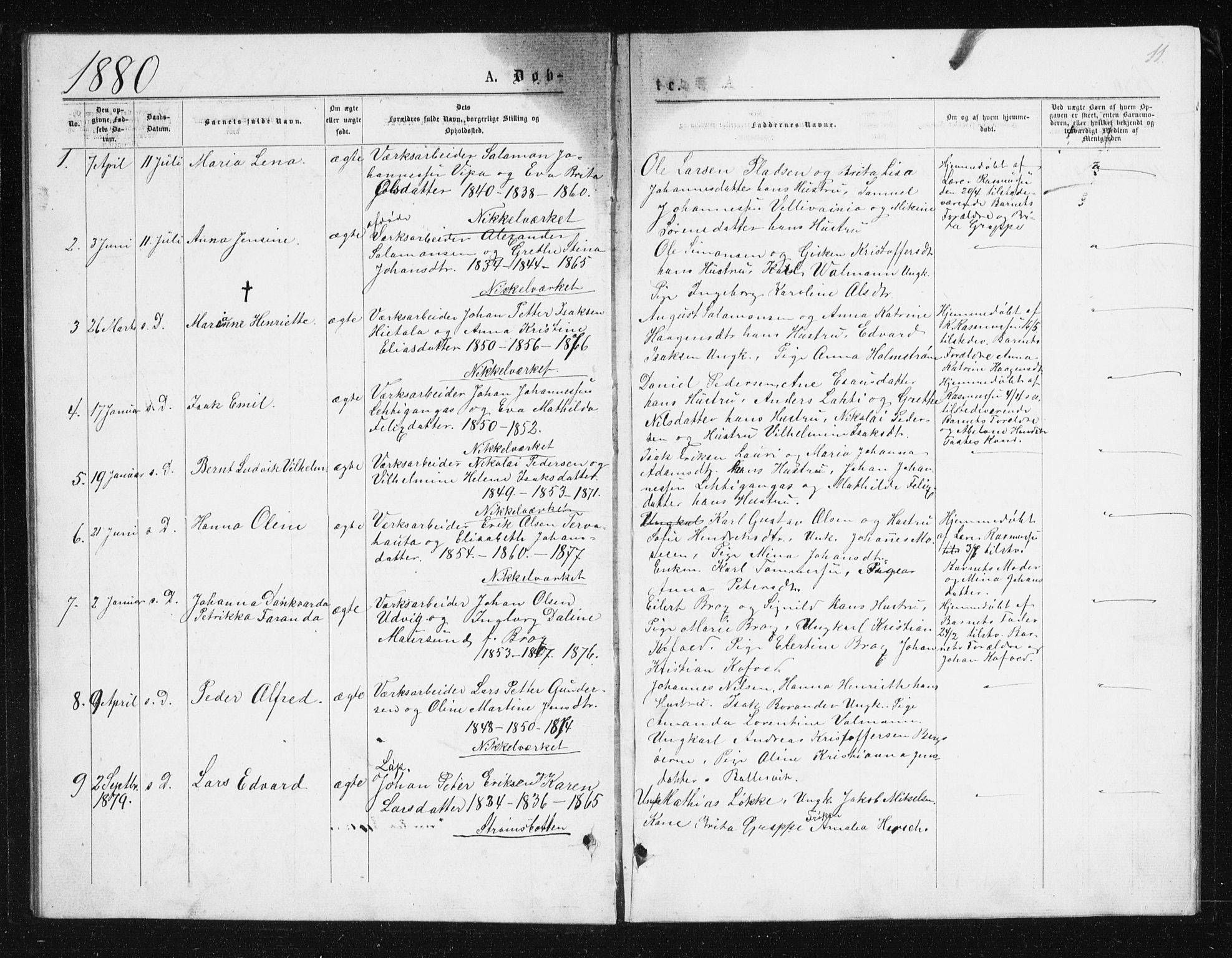 Berg sokneprestkontor, SATØ/S-1318/G/Ga/Gab/L0016klokker: Parish register (copy) no. 16, 1877-1880, p. 11