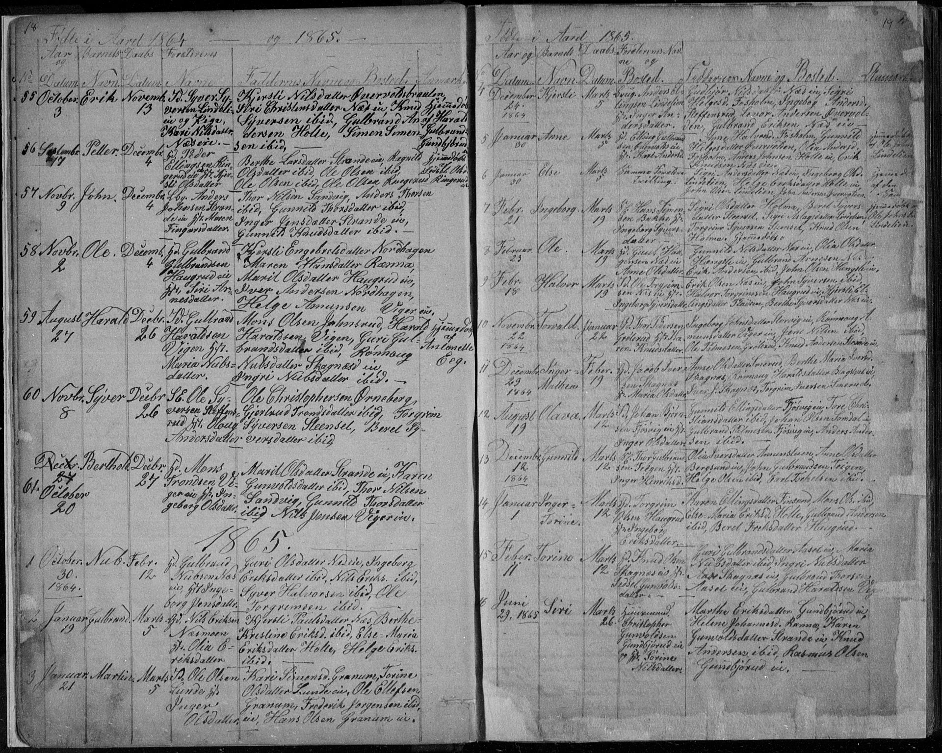 Ådal kirkebøker, AV/SAKO-A-248/G/Ga/L0003: Parish register (copy) no. I 3, 1862-1891, p. 18-19