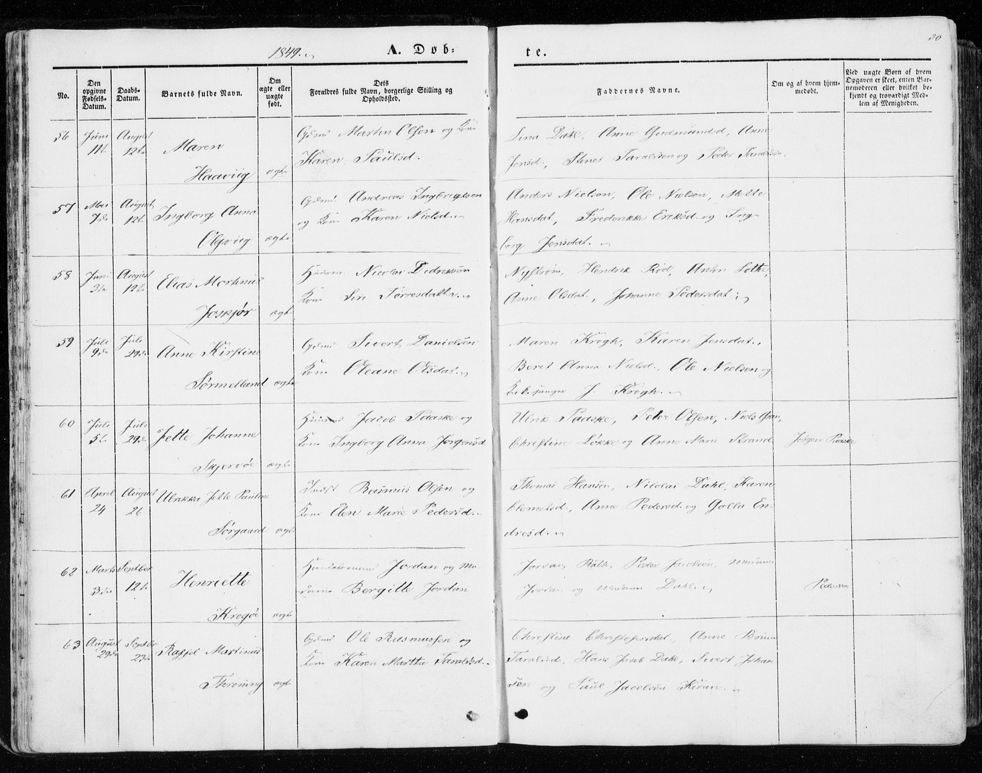 Ministerialprotokoller, klokkerbøker og fødselsregistre - Sør-Trøndelag, AV/SAT-A-1456/657/L0704: Parish register (official) no. 657A05, 1846-1857, p. 30