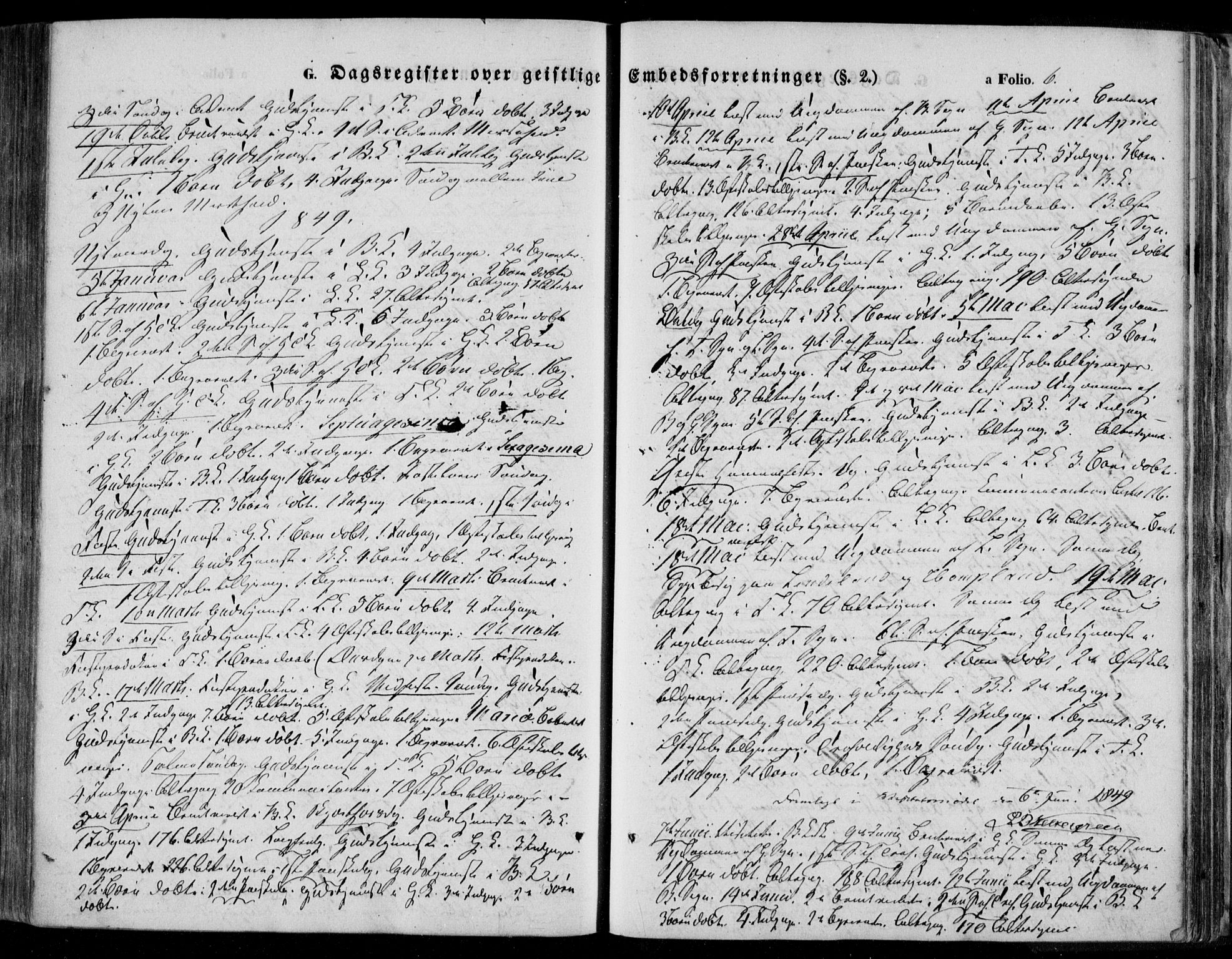 Bakke sokneprestkontor, SAK/1111-0002/F/Fa/Faa/L0005: Parish register (official) no. A 5, 1847-1855, p. 6