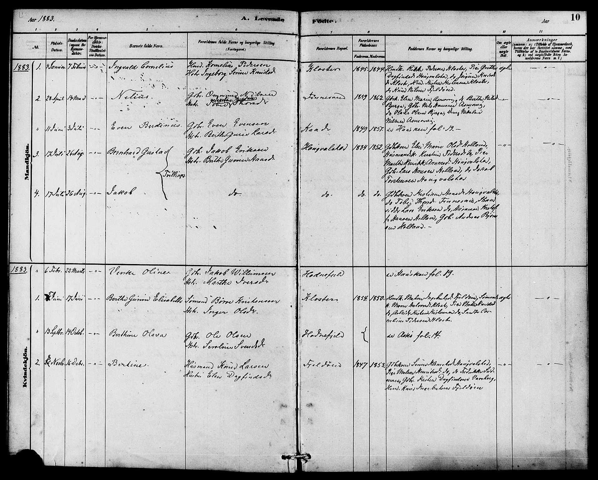 Rennesøy sokneprestkontor, SAST/A -101827/H/Ha/Haa/L0010: Parish register (official) no. A 10, 1878-1890, p. 10