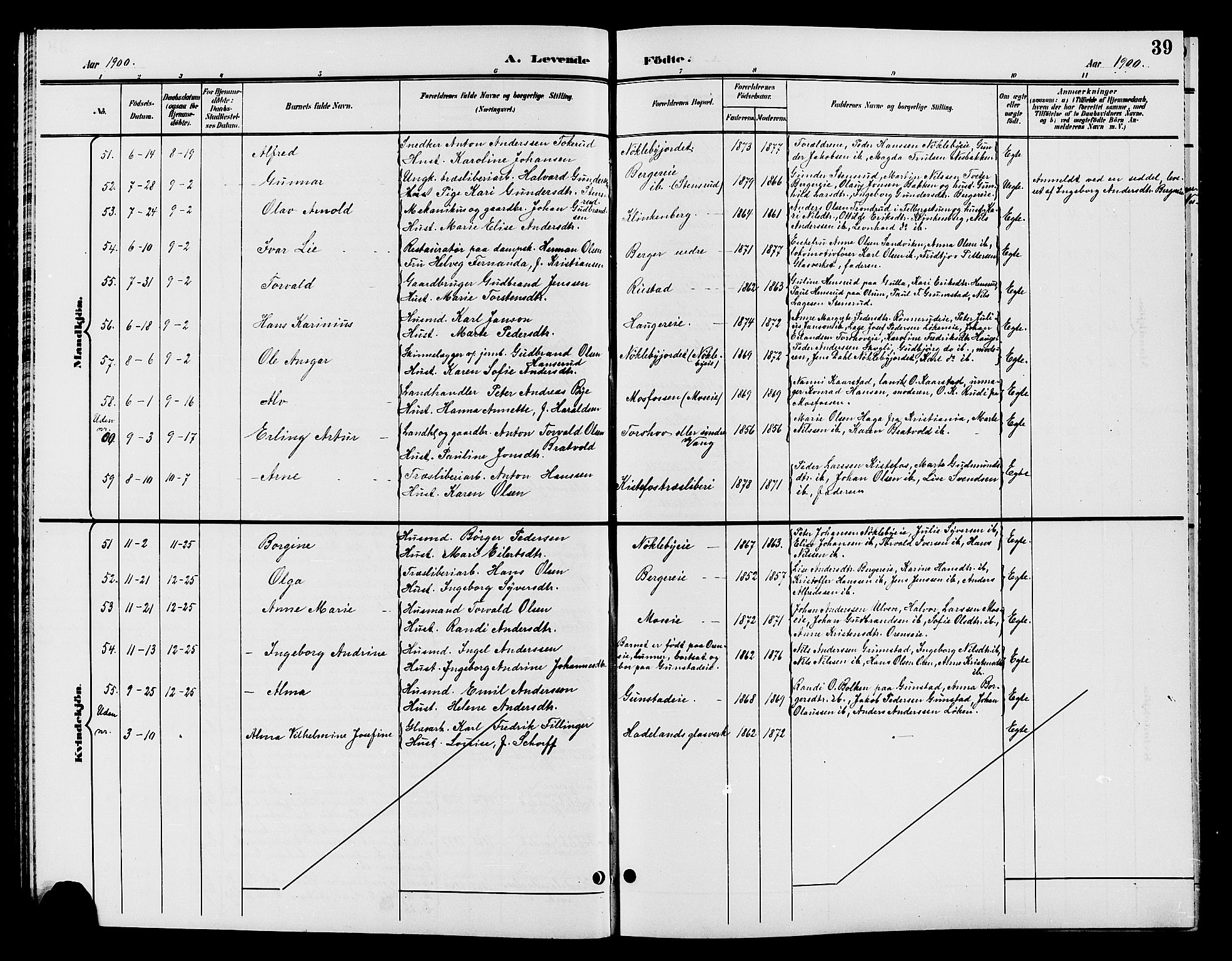 Jevnaker prestekontor, AV/SAH-PREST-116/H/Ha/Hab/L0002: Parish register (copy) no. 2, 1896-1906, p. 39