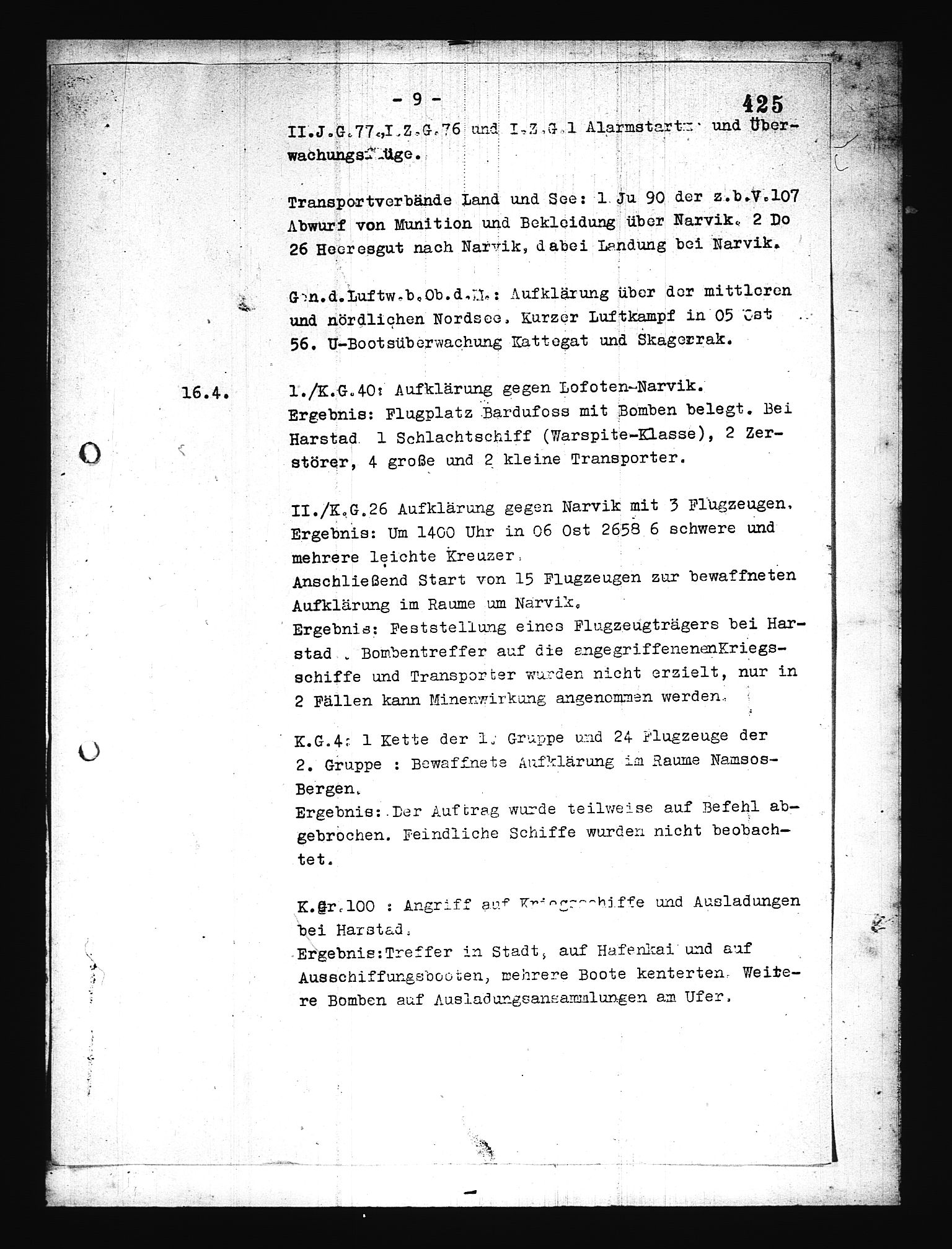 Documents Section, AV/RA-RAFA-2200/V/L0076: Amerikansk mikrofilm "Captured German Documents".
Box No. 715.  FKA jnr. 619/1954., 1940, p. 199