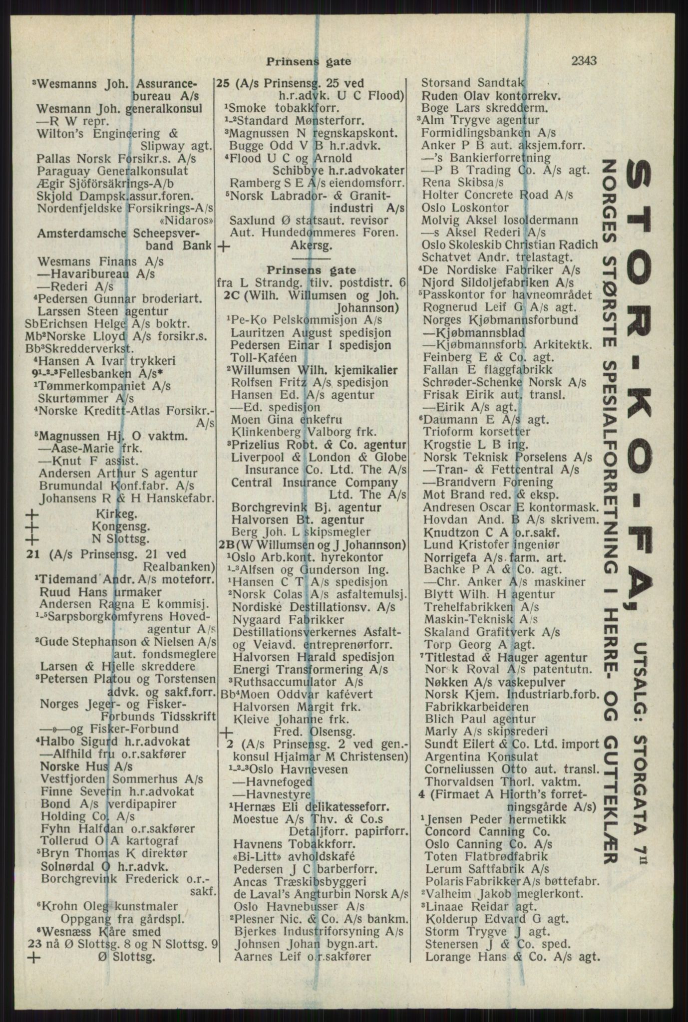 Kristiania/Oslo adressebok, PUBL/-, 1941, p. 2343