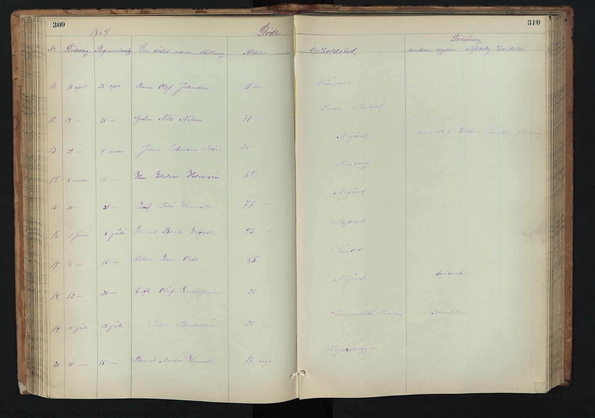 Stor-Elvdal prestekontor, AV/SAH-PREST-052/H/Ha/Hab/L0002: Parish register (copy) no. 2, 1860-1894, p. 309-310