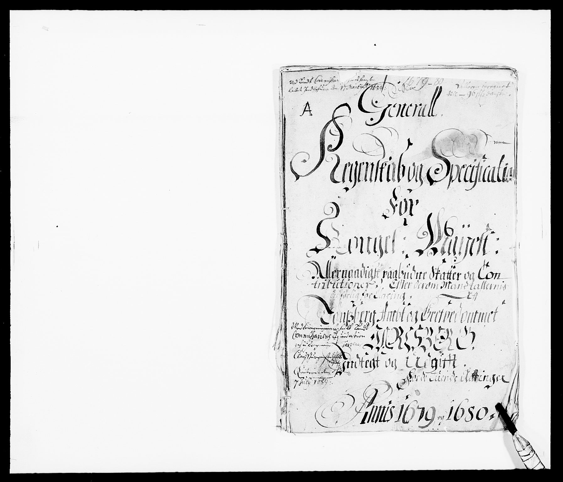 Rentekammeret inntil 1814, Reviderte regnskaper, Fogderegnskap, RA/EA-4092/R32/L1846: Fogderegnskap Jarlsberg grevskap, 1679-1680, p. 1