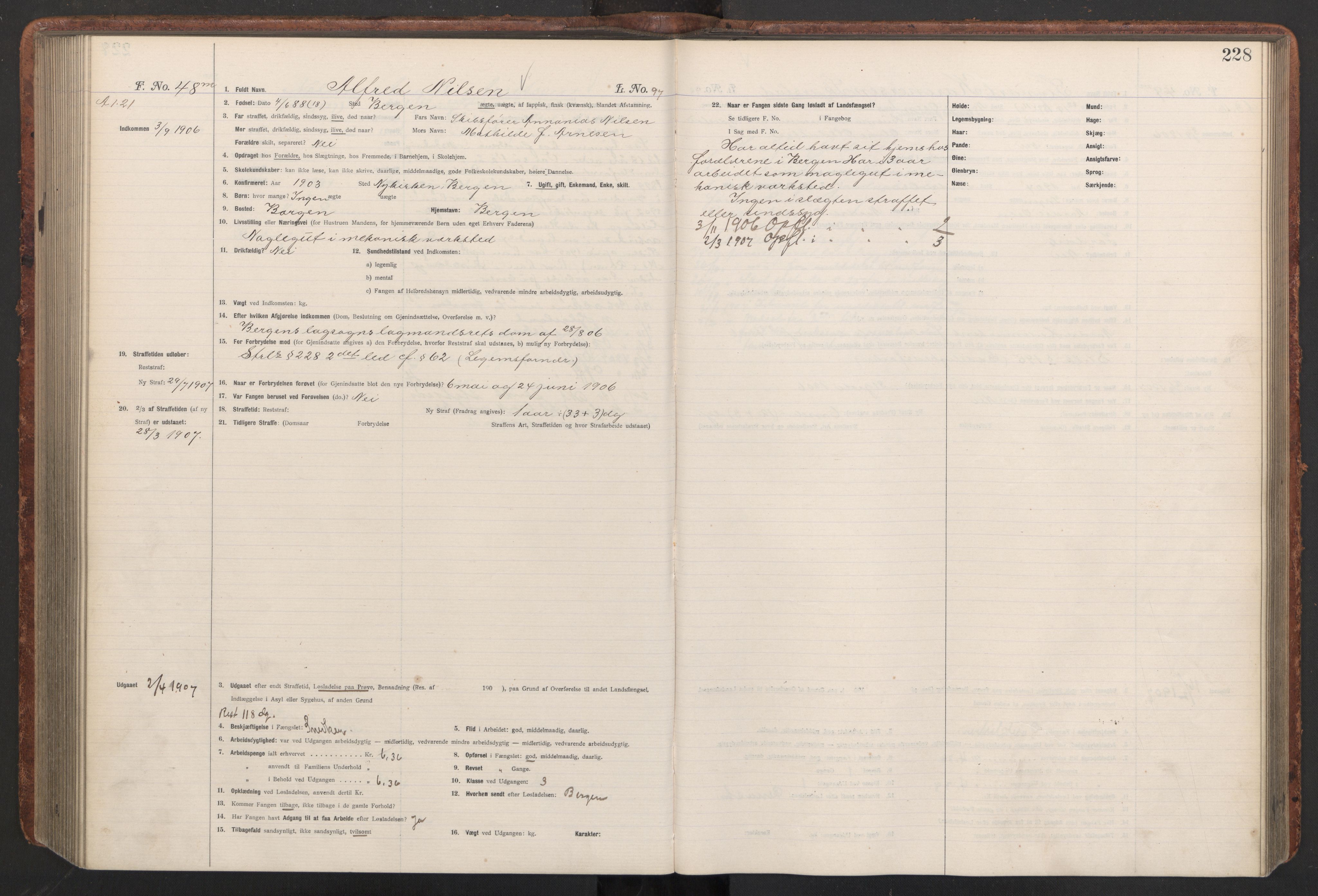 Botsfengslet, AV/RA-S-1539/D/Db/Dbb/L0040: 821l - 171m, 1905-1907, p. 228