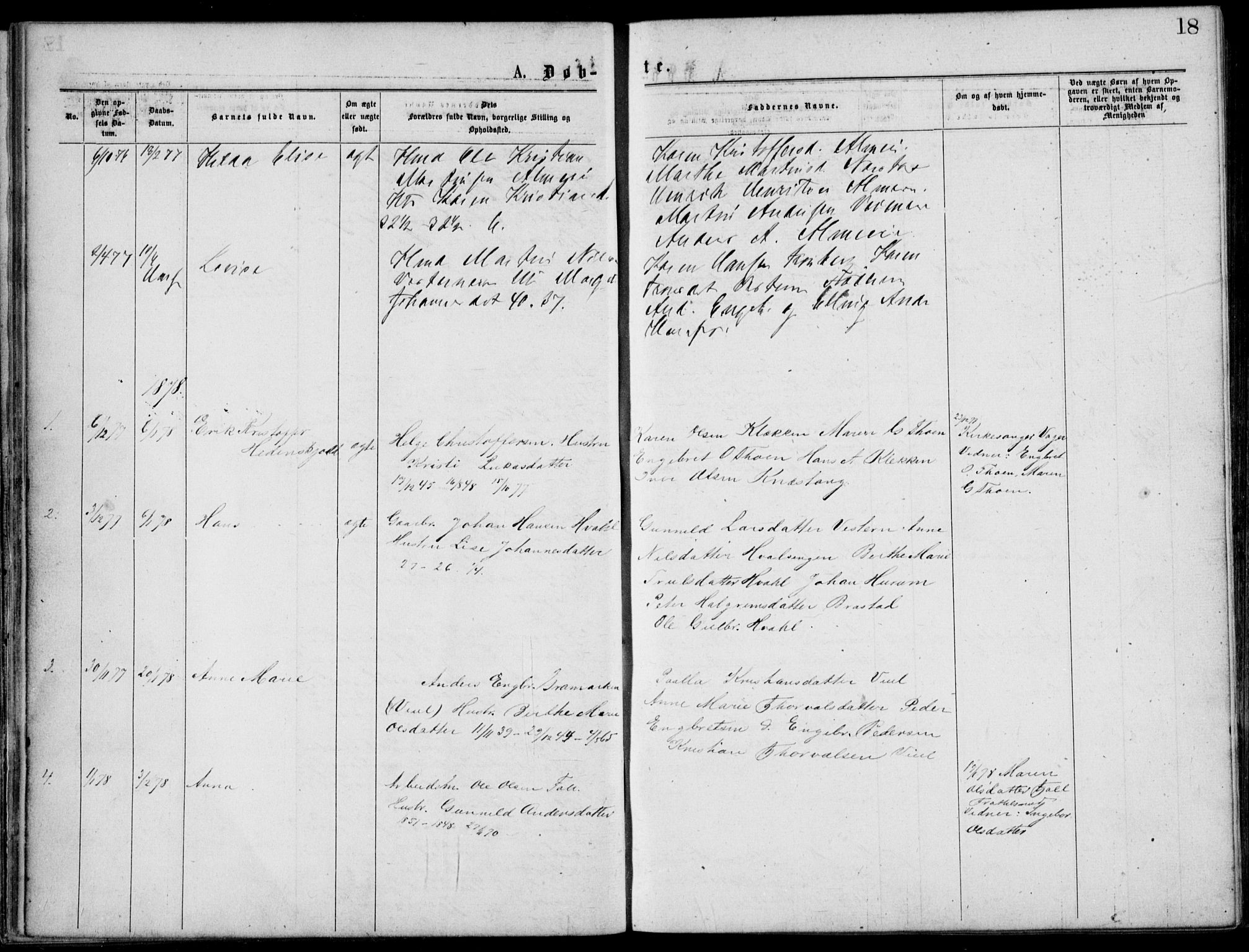 Norderhov kirkebøker, SAKO/A-237/G/Gb/L0001: Parish register (copy) no. II 1, 1876-1899, p. 18