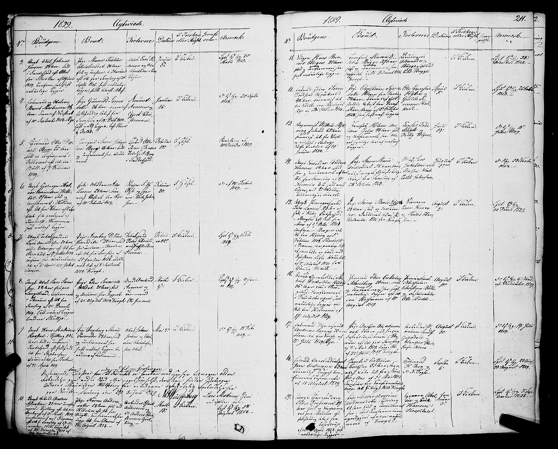 Larvik kirkebøker, AV/SAKO-A-352/F/Fa/L0002: Parish register (official) no. I 2, 1825-1847, p. 211