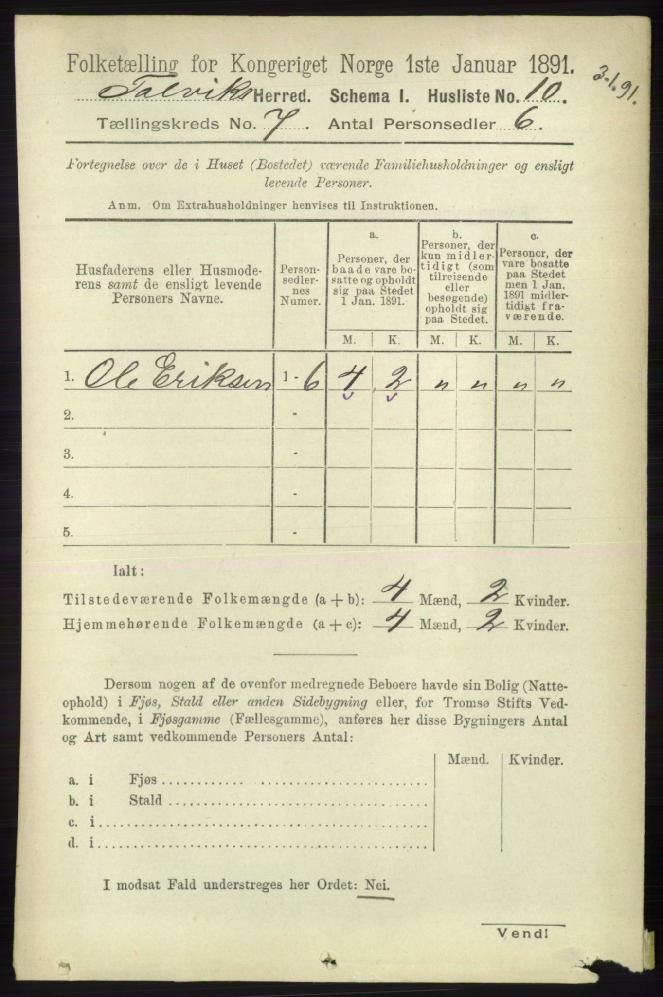 RA, 1891 census for 2013 Talvik, 1891, p. 1971
