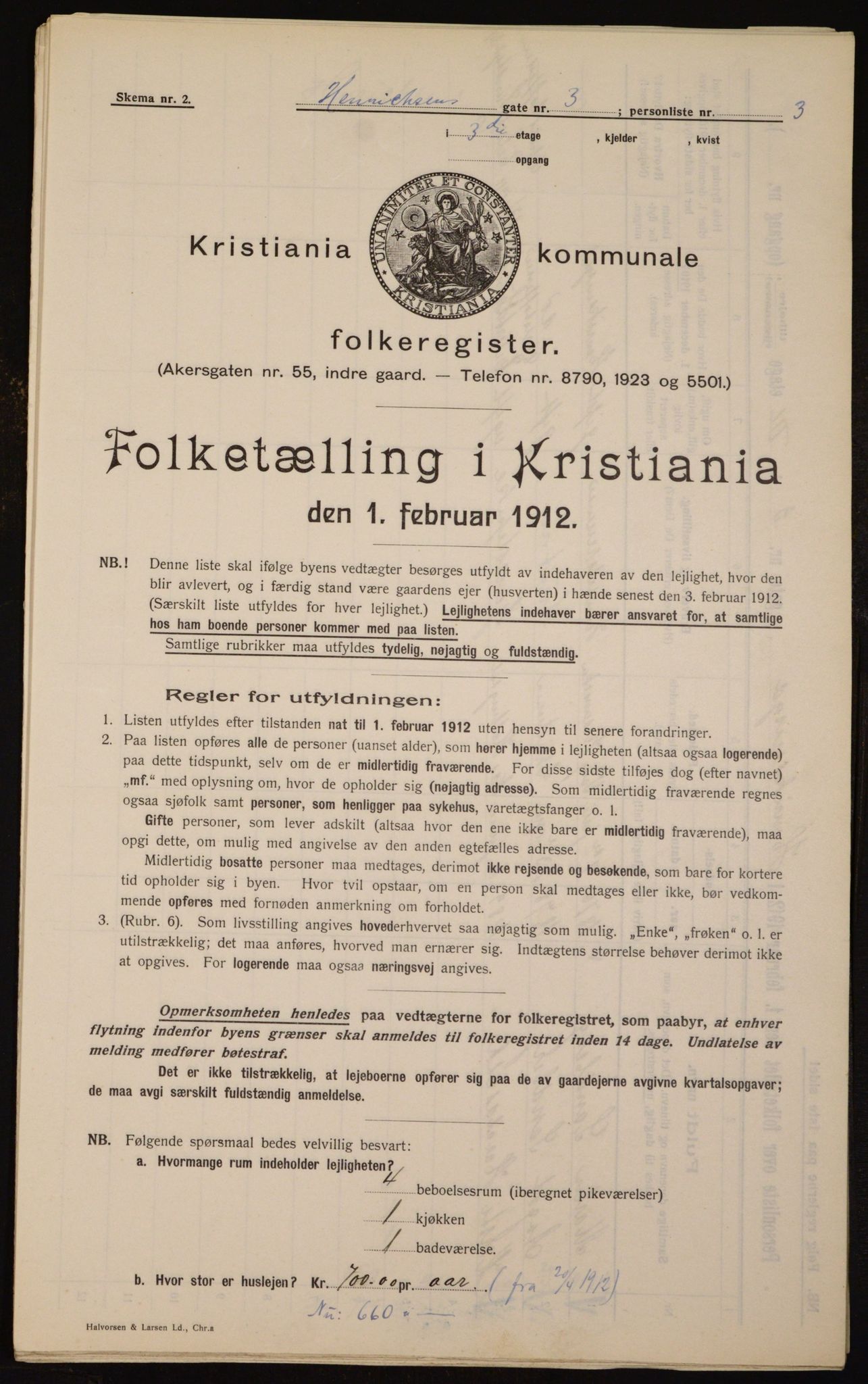 OBA, Municipal Census 1912 for Kristiania, 1912, p. 38890