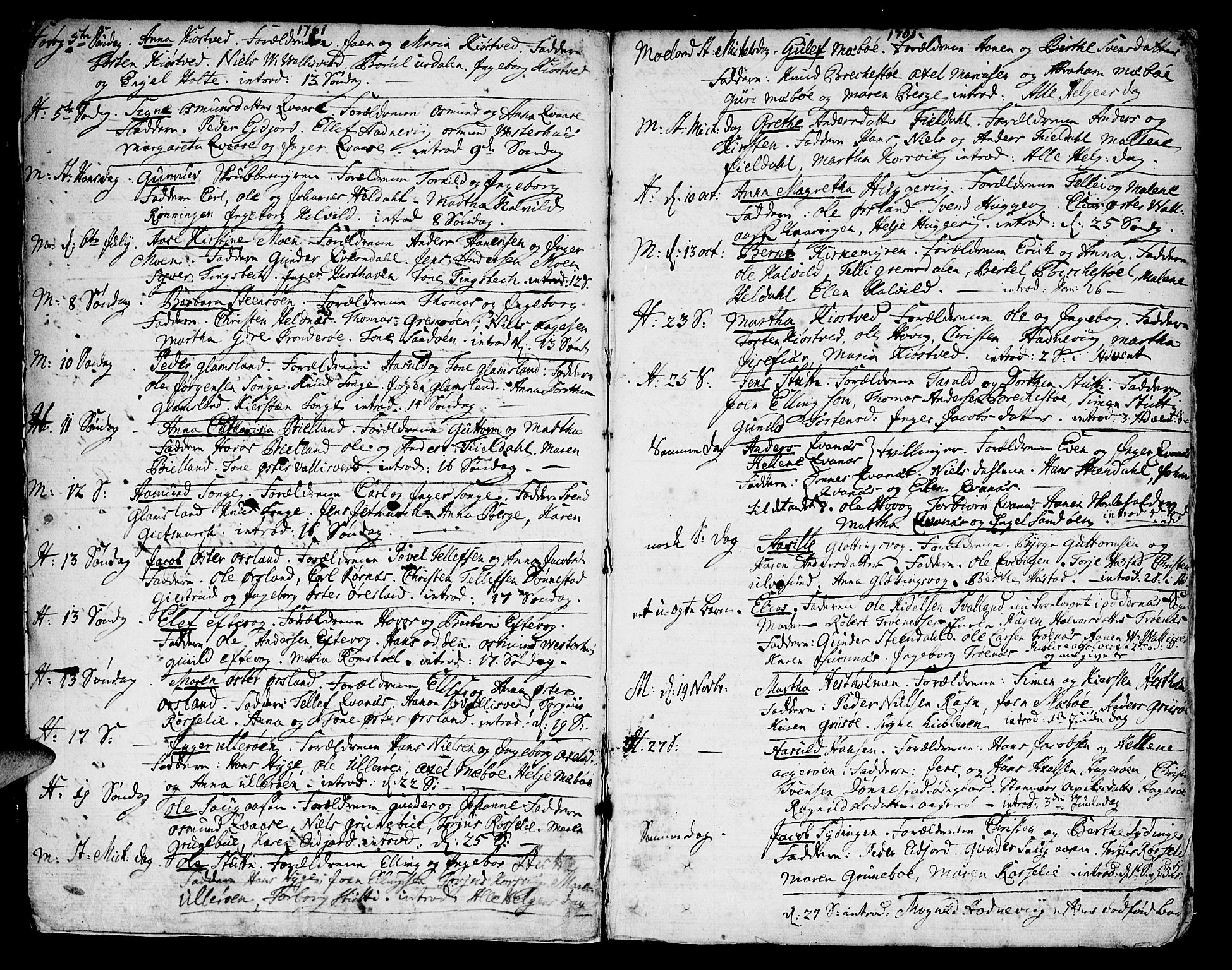 Vestre Moland sokneprestkontor, AV/SAK-1111-0046/F/Fa/Fab/L0002: Parish register (official) no. A 2, 1760-1816, p. 4