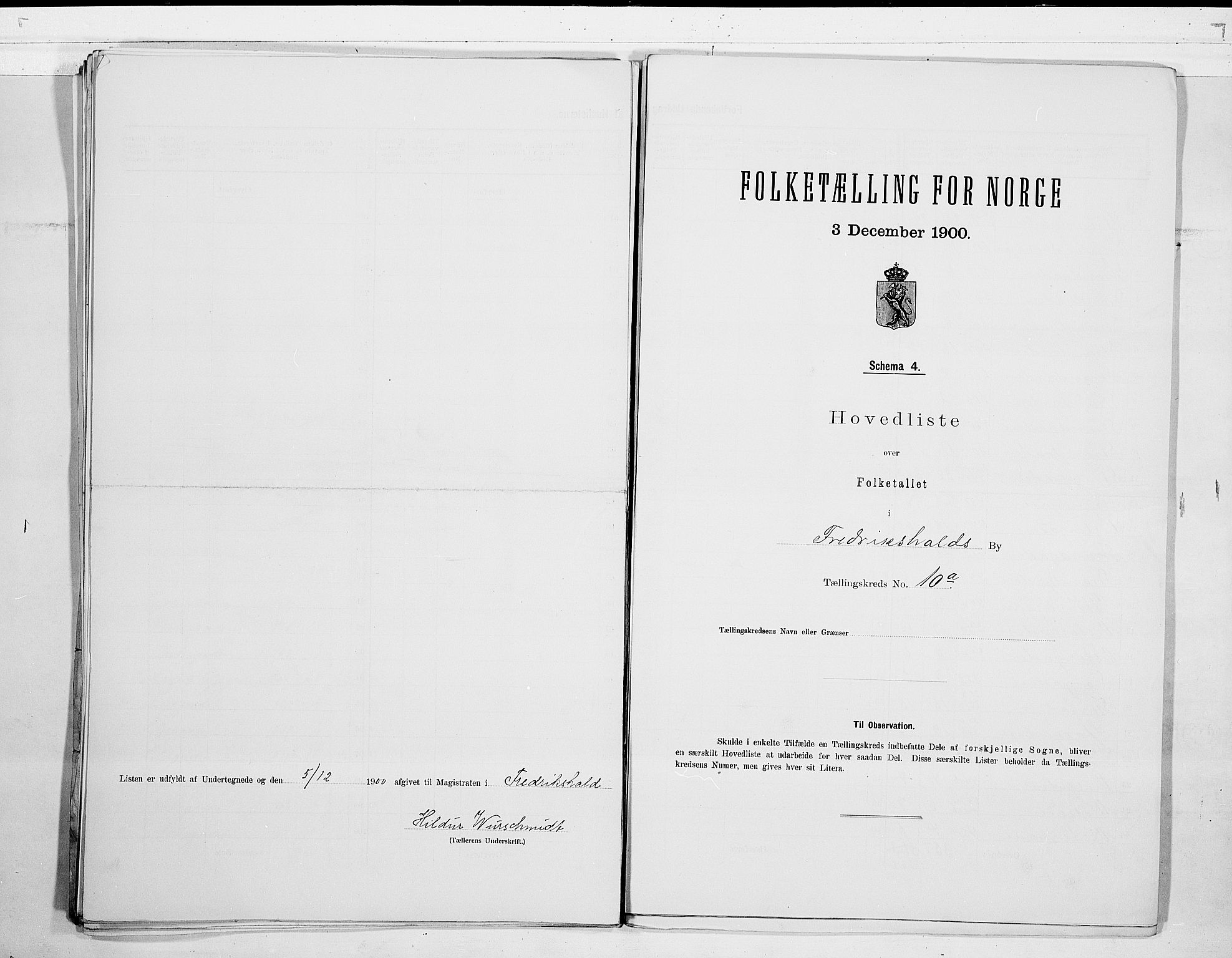 SAO, 1900 census for Fredrikshald, 1900, p. 27