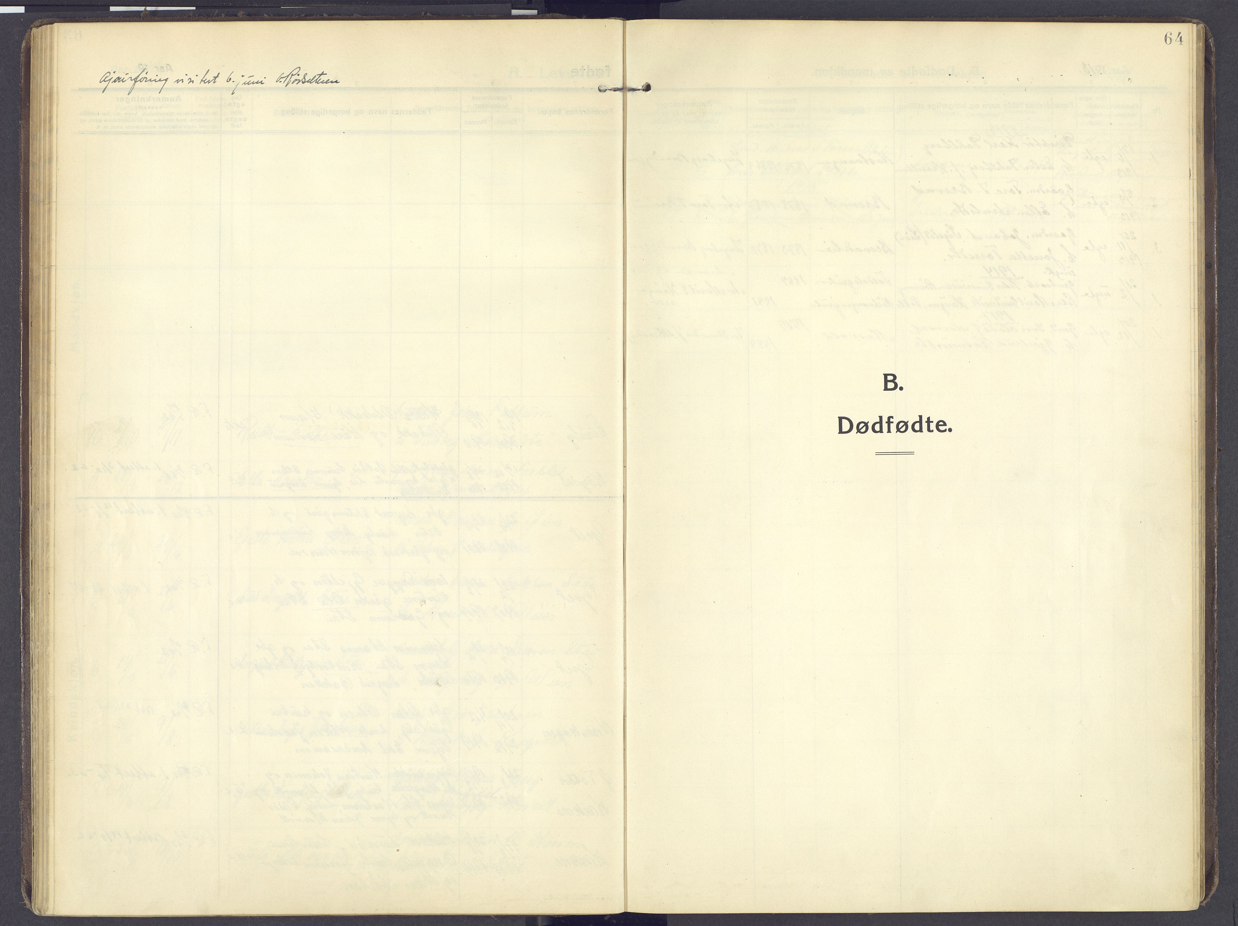 Kvikne prestekontor, SAH/PREST-064/H/Ha/Haa/L0009: Parish register (official) no. 9, 1911-1942, p. 64