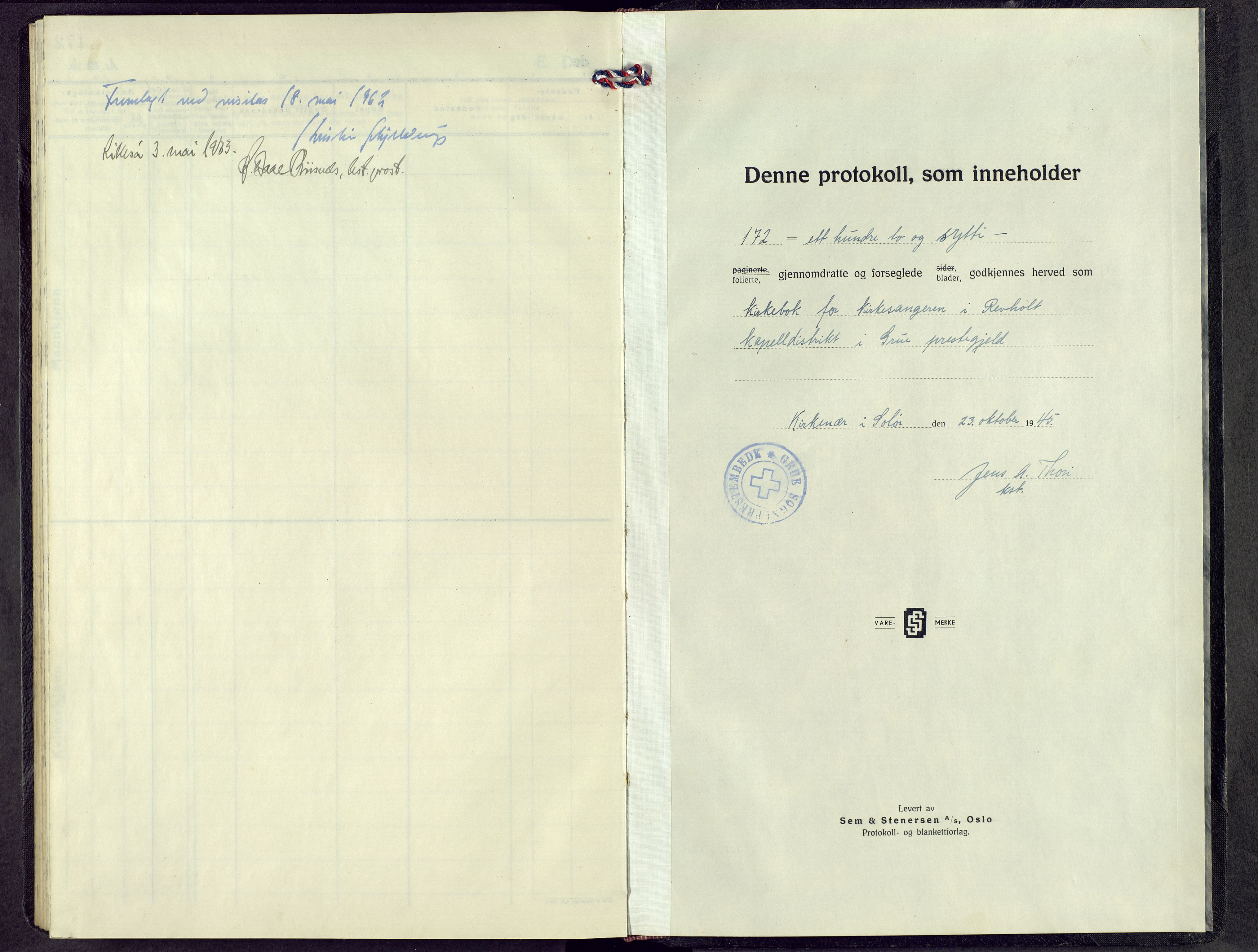 Grue prestekontor, SAH/PREST-036/H/Ha/Hab/L0010: Parish register (copy) no. 10, 1943-1970