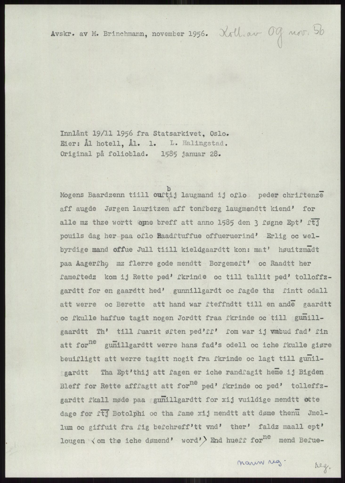 Samlinger til kildeutgivelse, Diplomavskriftsamlingen, AV/RA-EA-4053/H/Ha, p. 1876