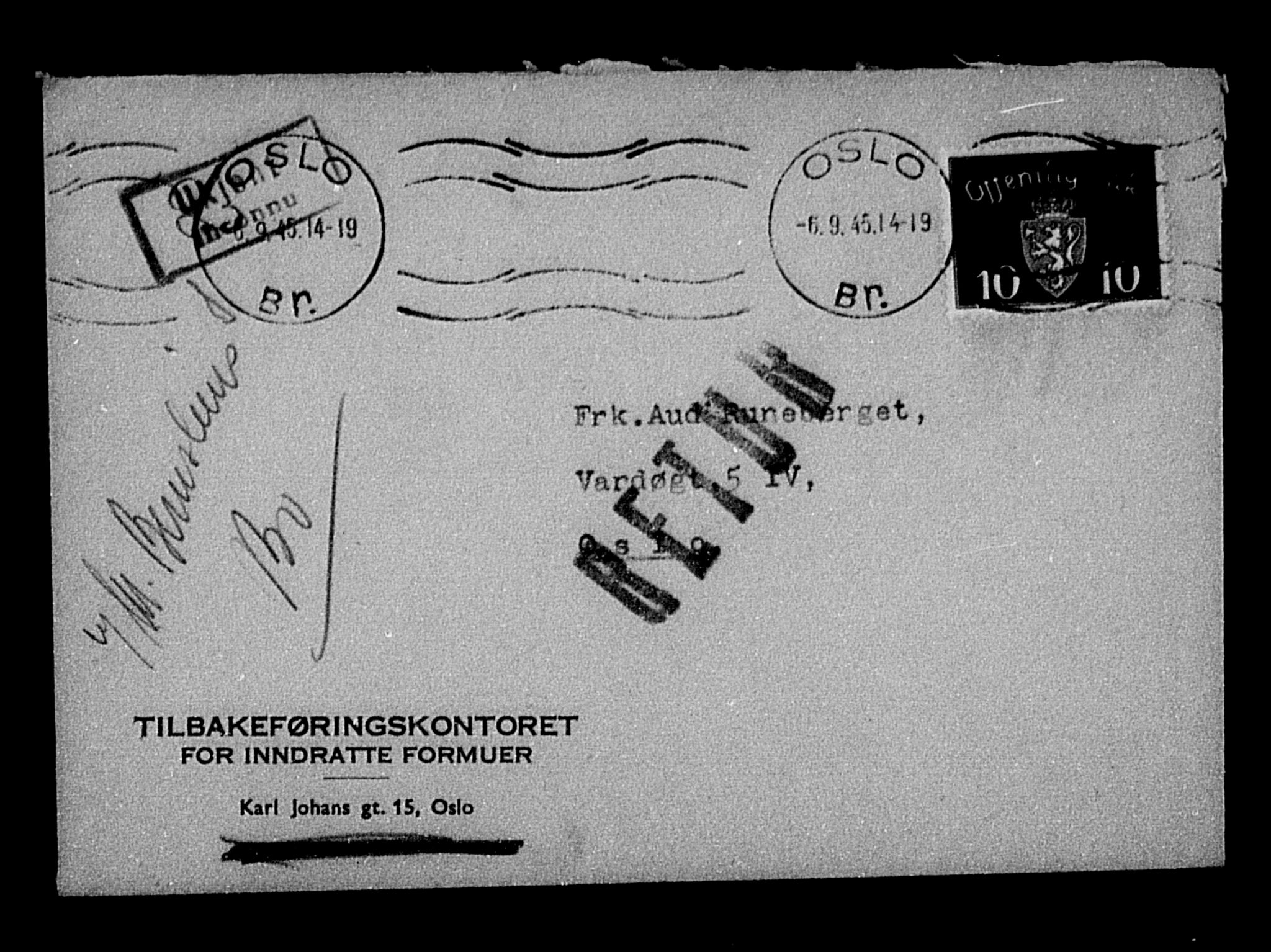 Justisdepartementet, Tilbakeføringskontoret for inndratte formuer, AV/RA-S-1564/H/Hc/Hcc/L0923: --, 1945-1947, p. 172