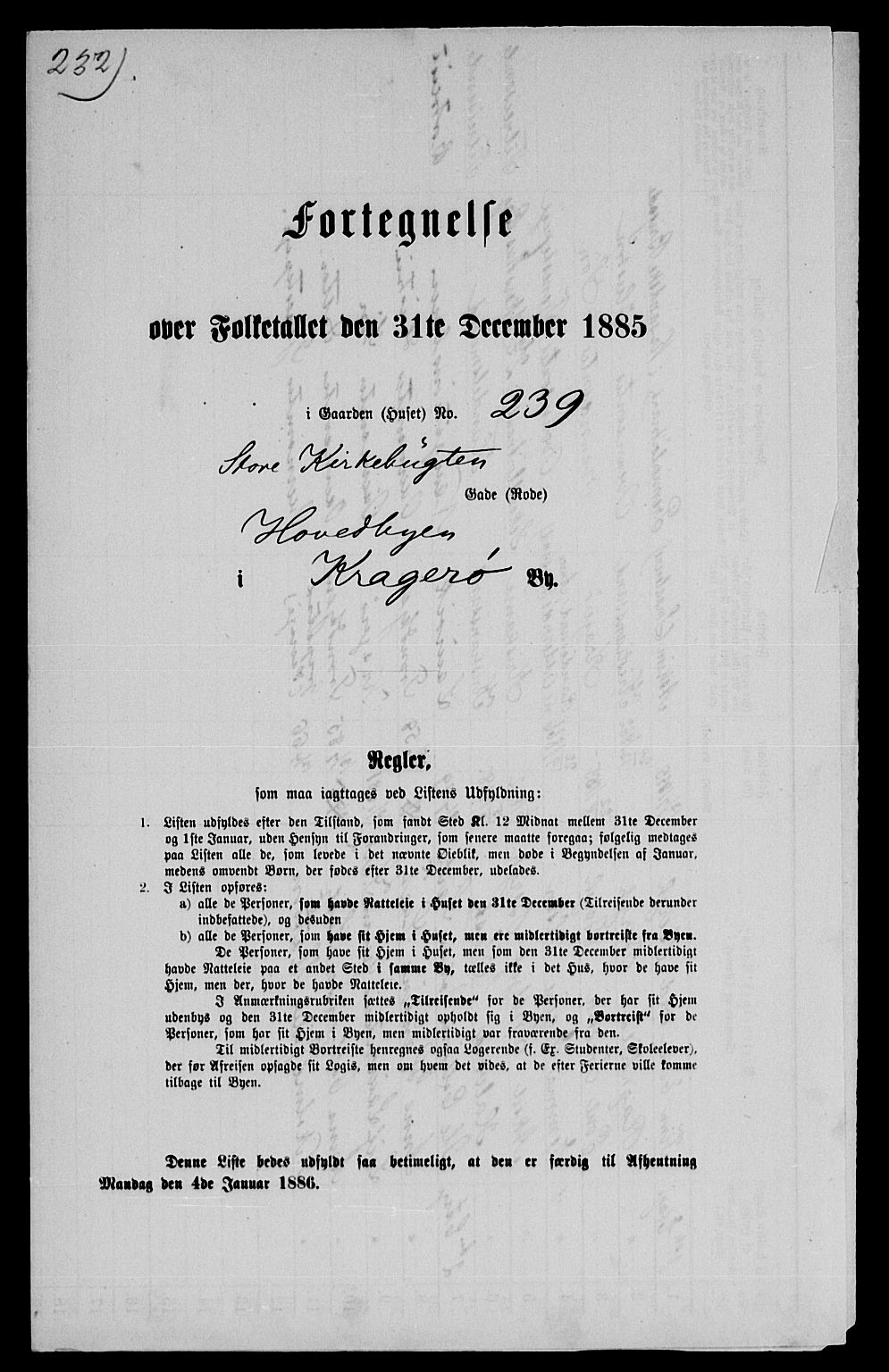 SAKO, 1885 census for 0801 Kragerø, 1885, p. 1490