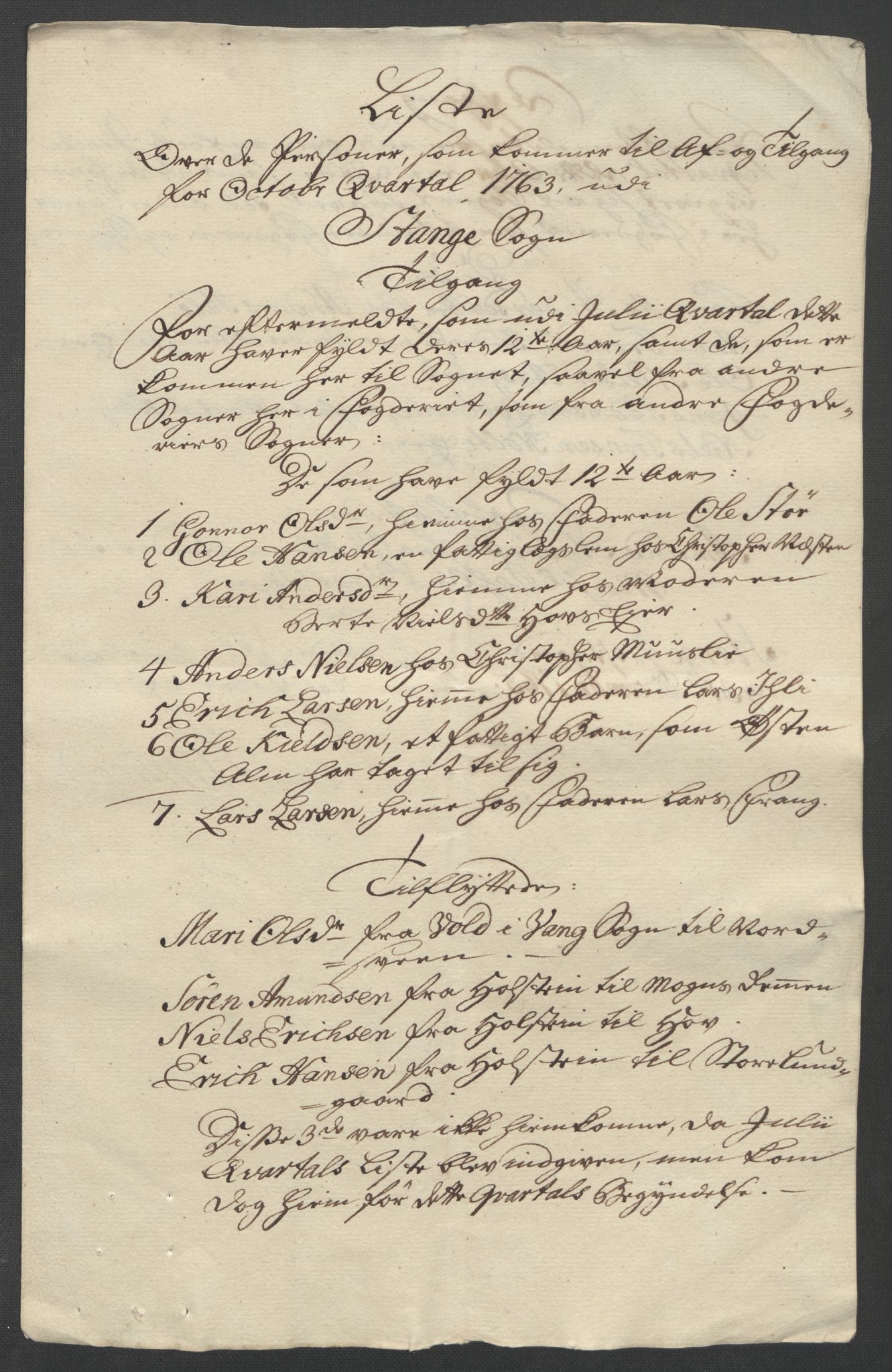 Rentekammeret inntil 1814, Reviderte regnskaper, Fogderegnskap, AV/RA-EA-4092/R16/L1147: Ekstraskatten Hedmark, 1763-1764, p. 83