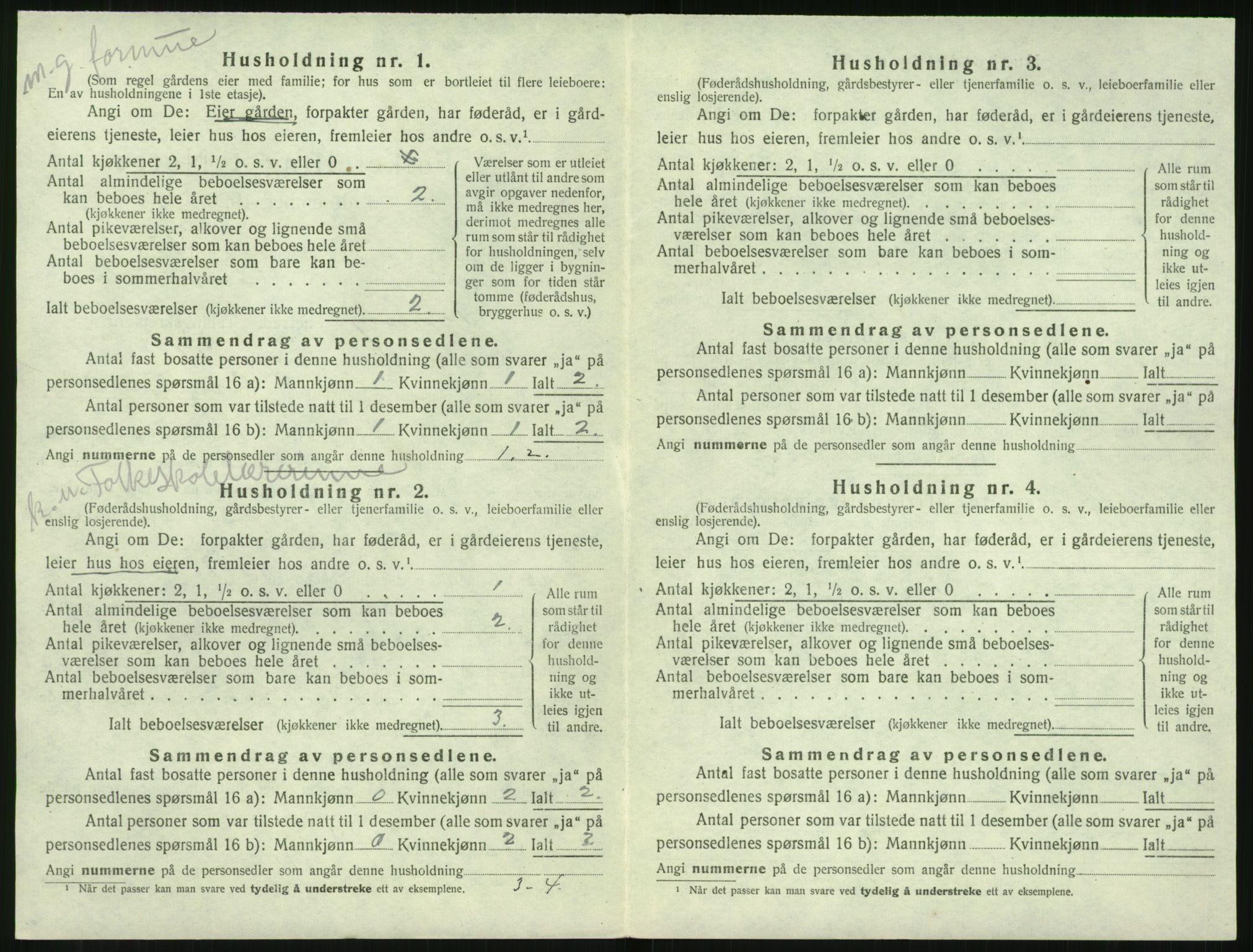 SAK, 1920 census for Tromøy, 1920, p. 224