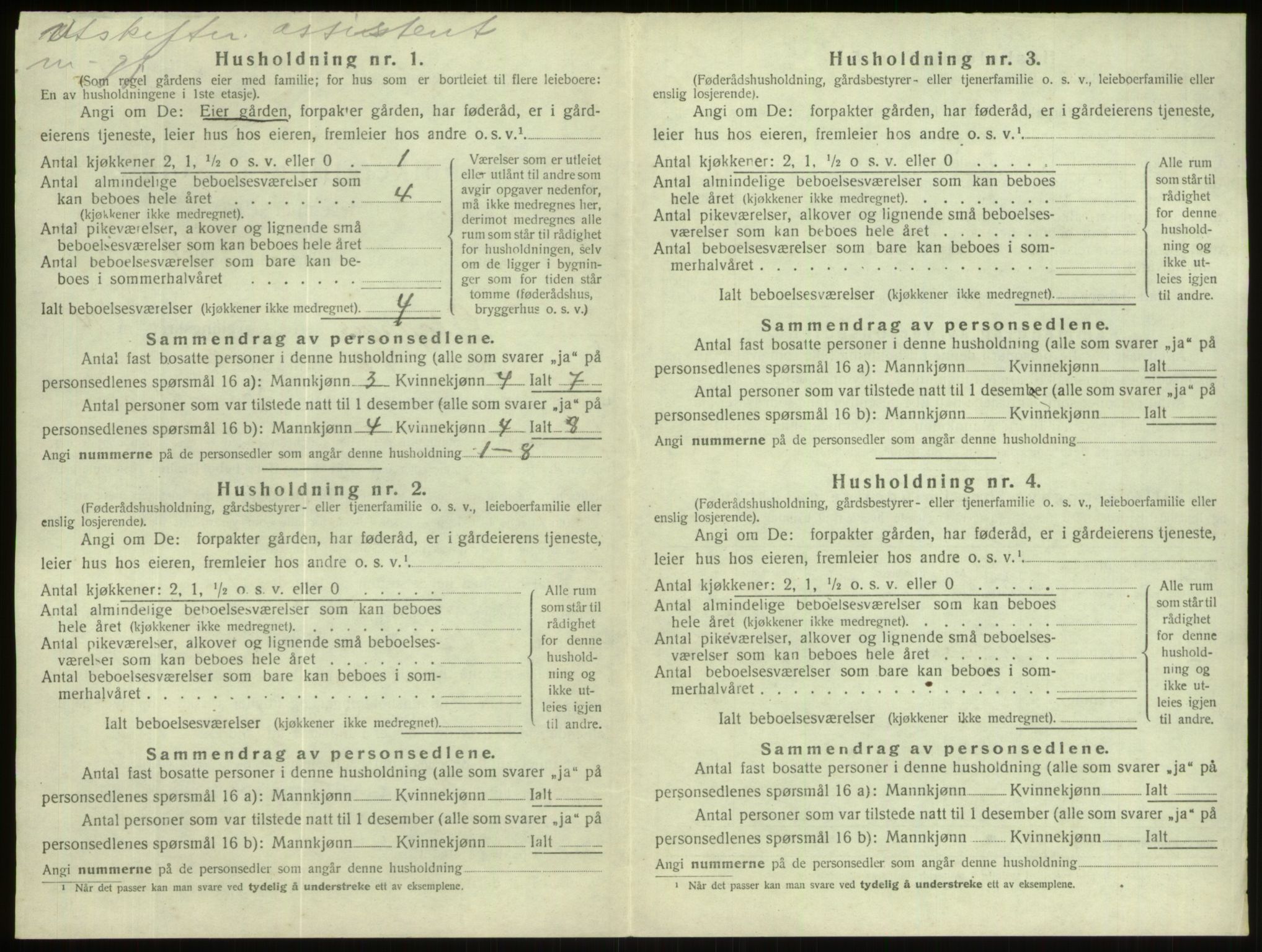 SAB, 1920 census for Gloppen, 1920, p. 1035