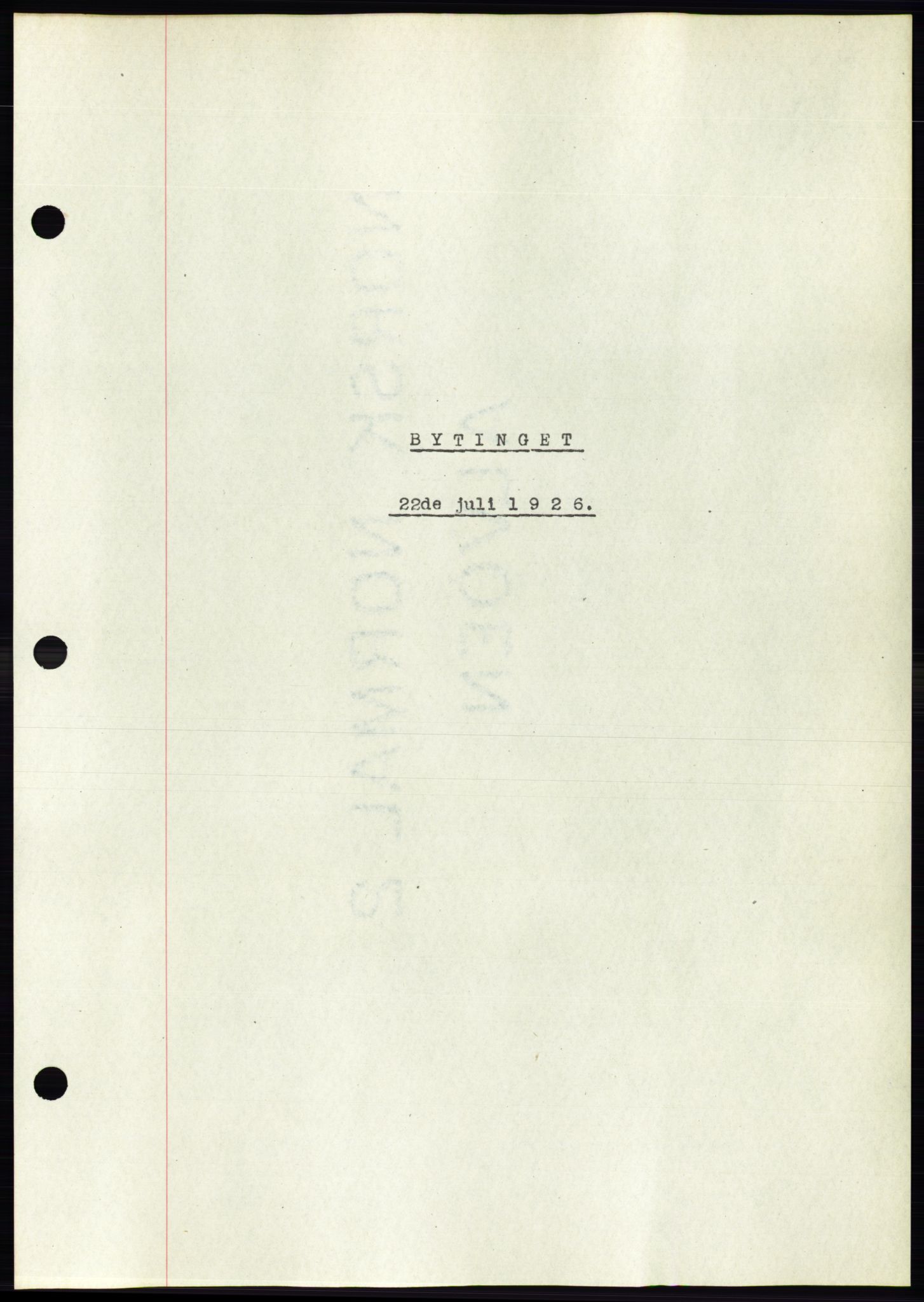 Ålesund byfogd, AV/SAT-A-4384: Mortgage book no. 21, 1926-1927, Deed date: 22.07.1926