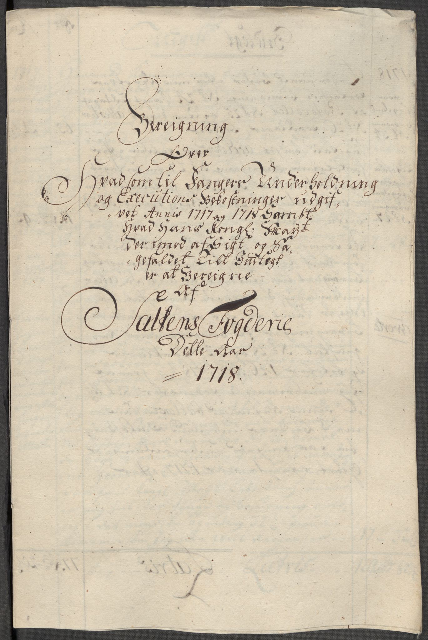 Rentekammeret inntil 1814, Reviderte regnskaper, Fogderegnskap, AV/RA-EA-4092/R66/L4588: Fogderegnskap Salten, 1718, p. 338