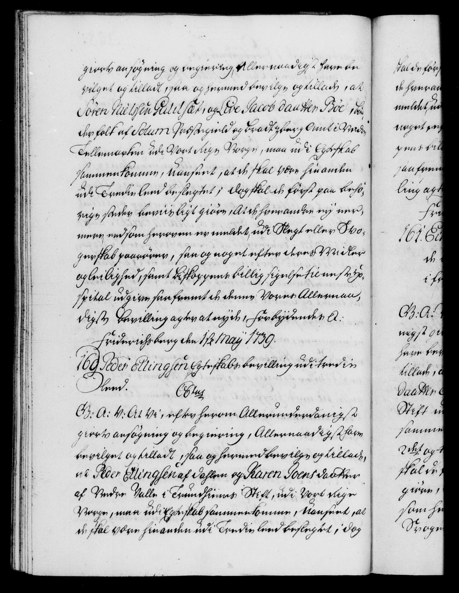 Danske Kanselli 1572-1799, AV/RA-EA-3023/F/Fc/Fca/Fcaa/L0031: Norske registre, 1739-1740, p. 108b