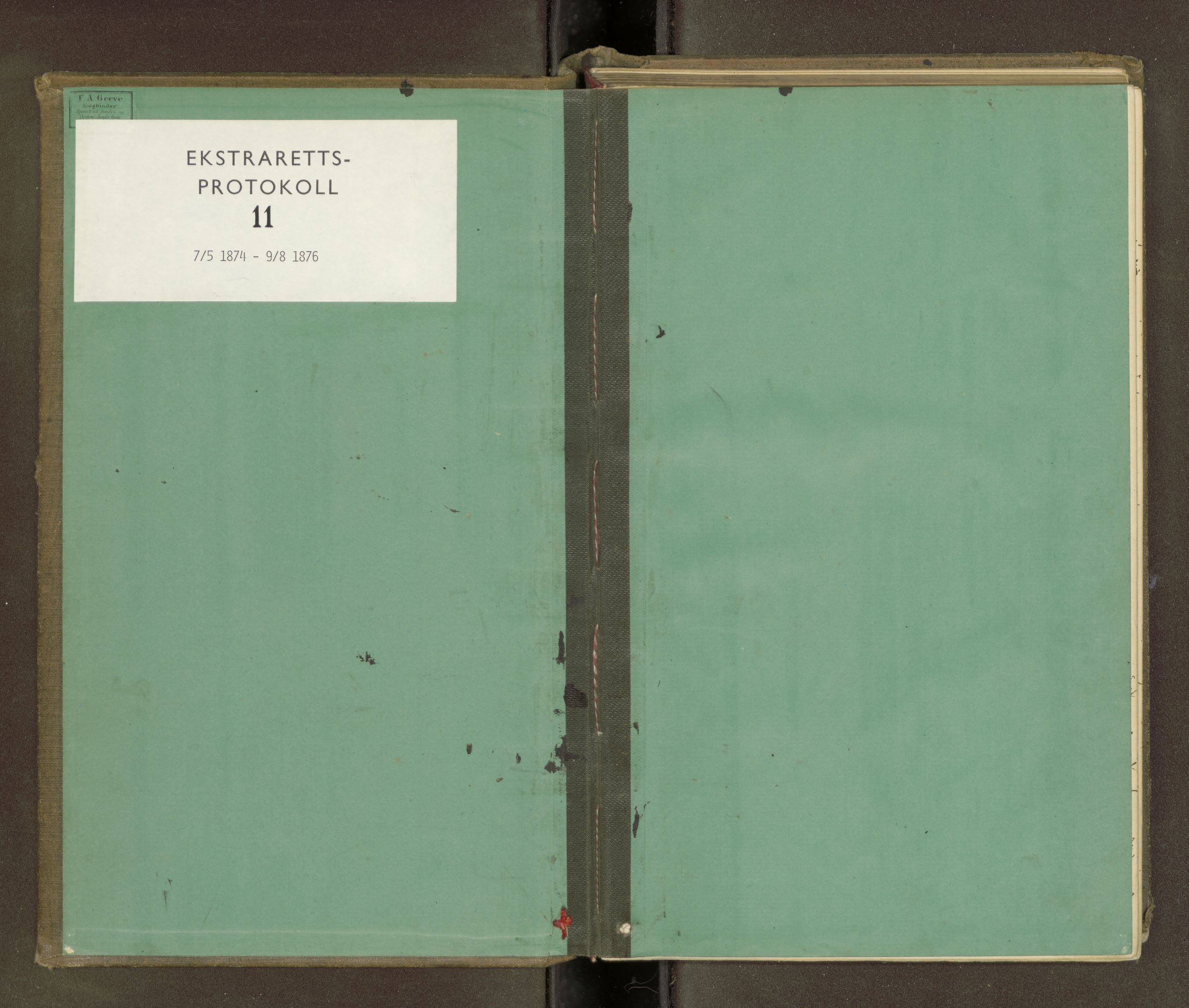 Orkdal sorenskriveri, SAT/A-4169/1/1/1B/L0011: Ekstrarettsprotokoll, 1874-1876