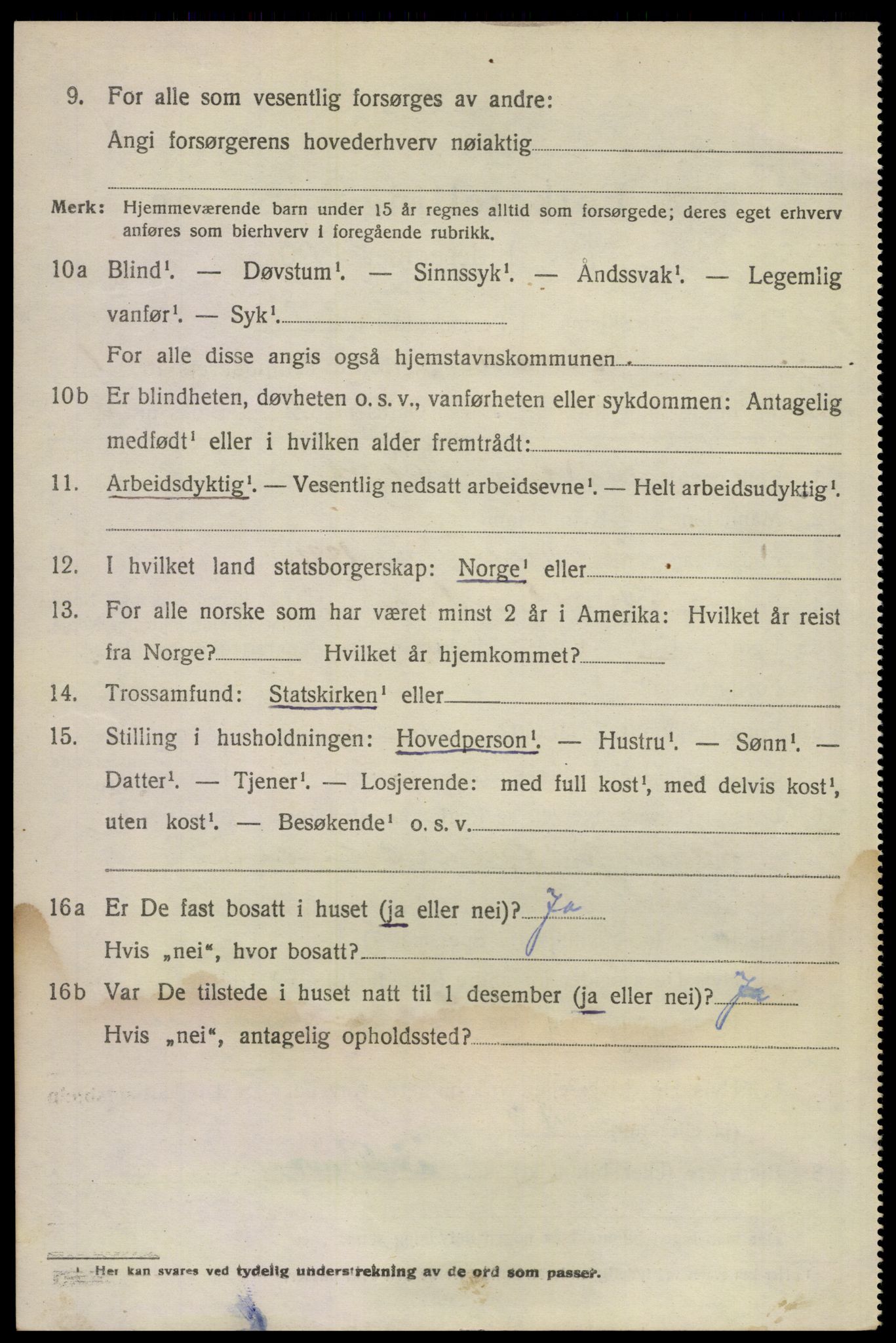 SAKO, 1920 census for Stokke, 1920, p. 2037