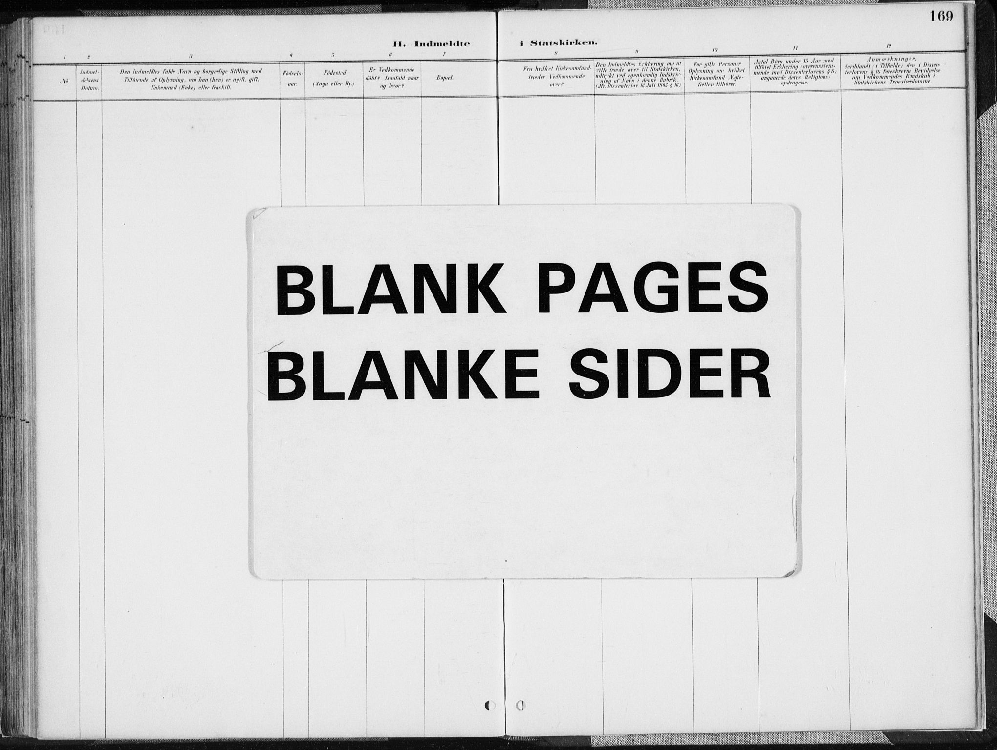 Herad sokneprestkontor, AV/SAK-1111-0018/F/Fa/Faa/L0006: Parish register (official) no. A 6, 1887-1907, p. 169