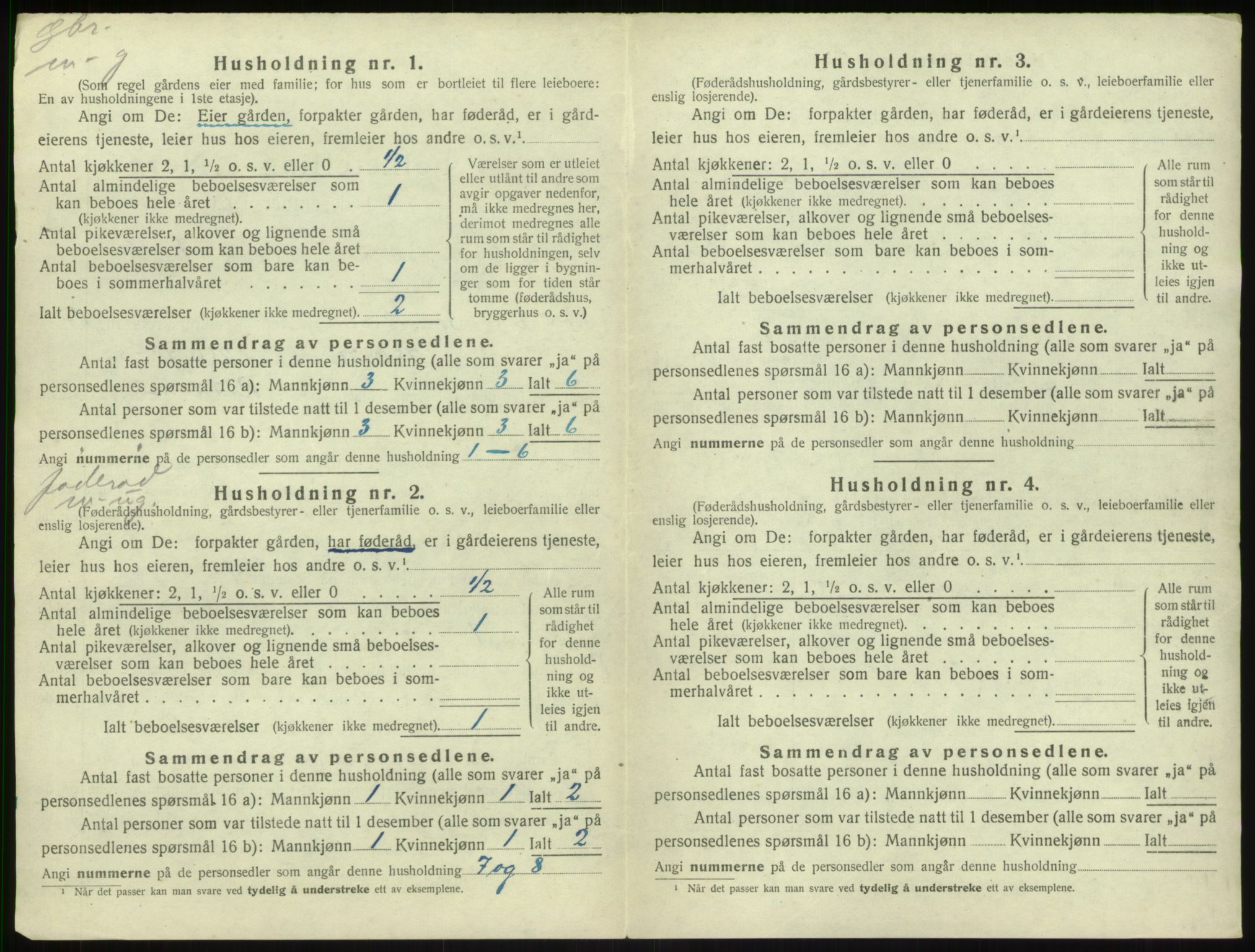 SAB, 1920 census for Sogndal, 1920, p. 890