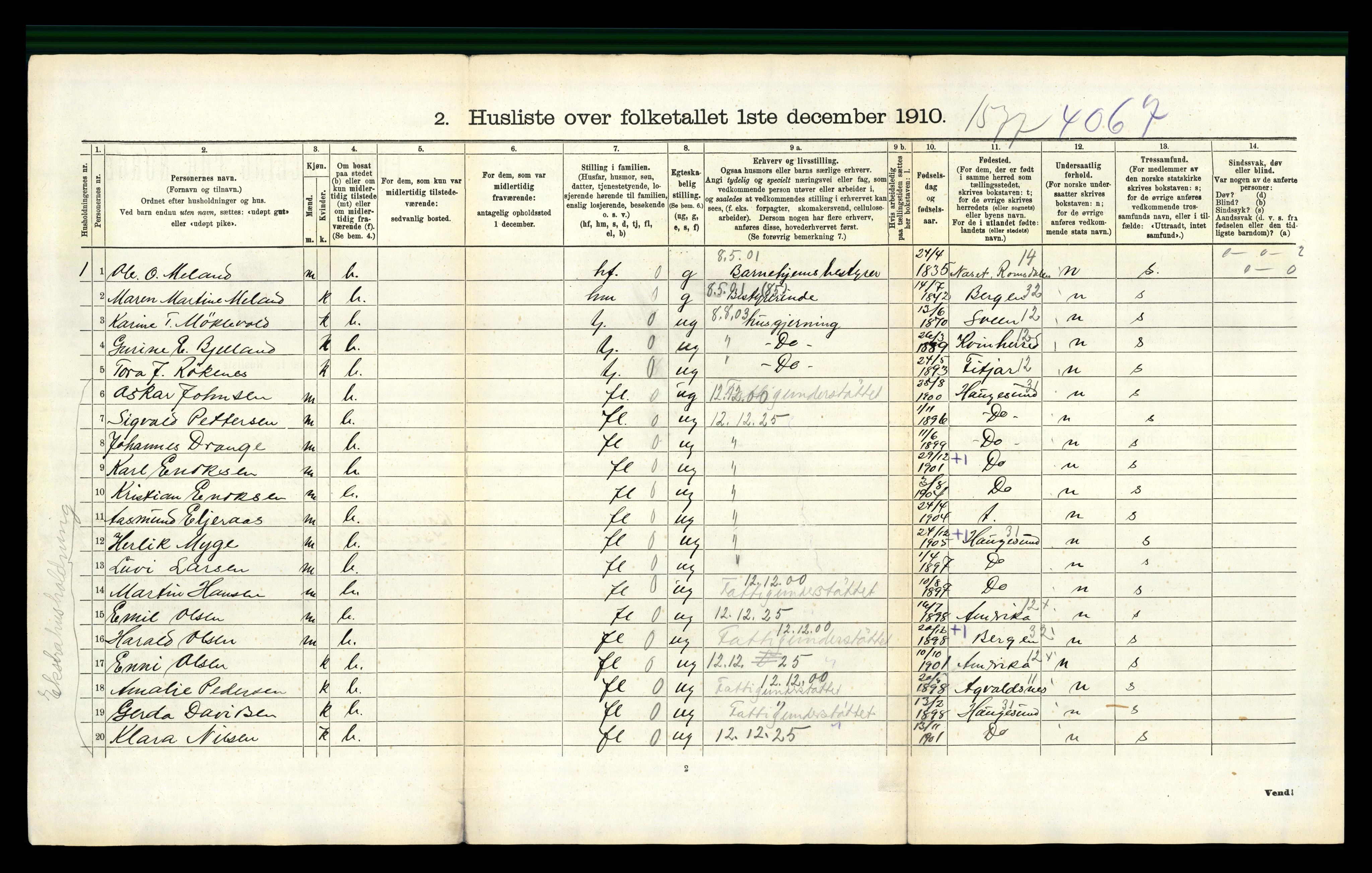 RA, 1910 census for Skåre, 1910, p. 1241