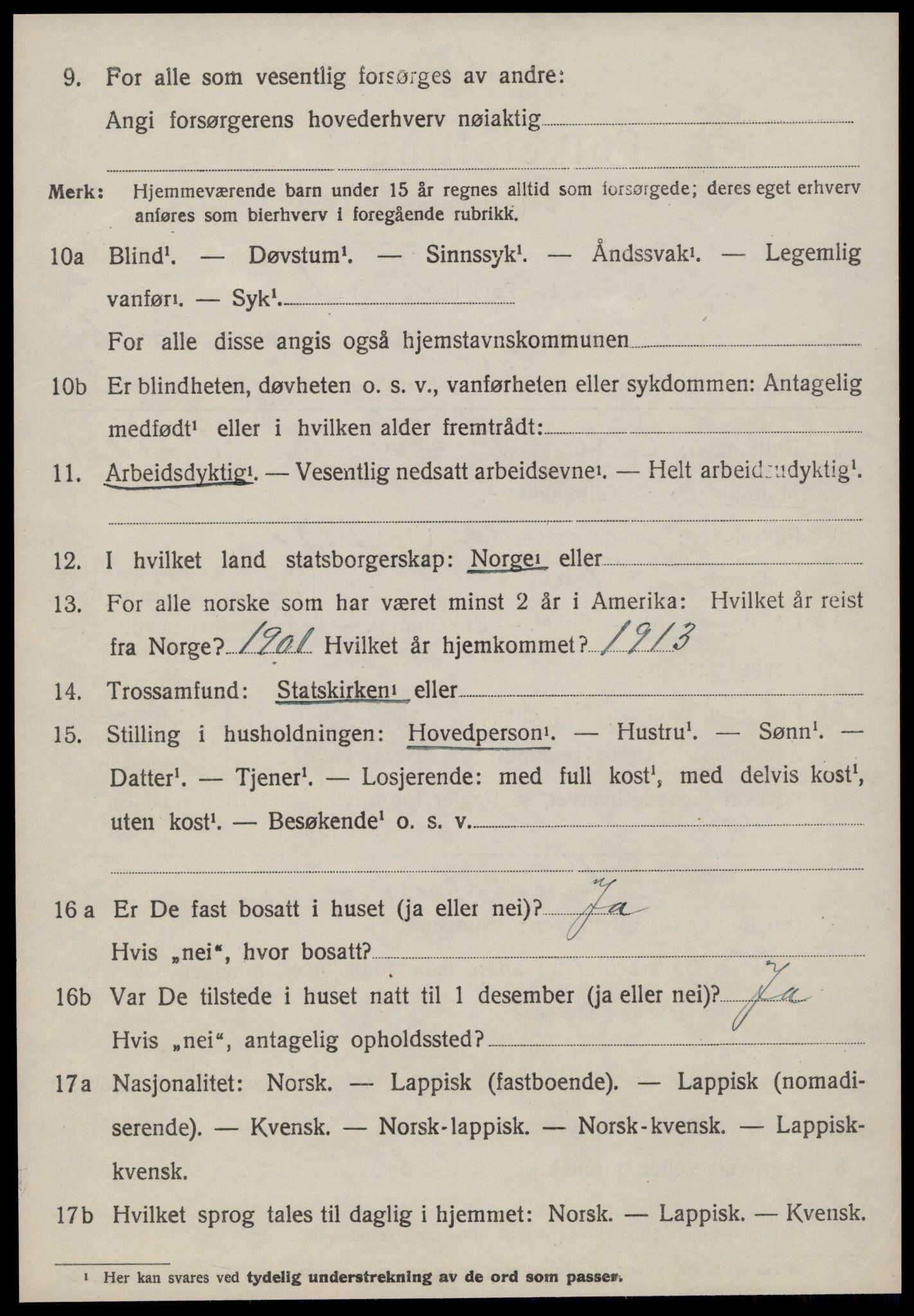 SAT, 1920 census for Å, 1920, p. 3339