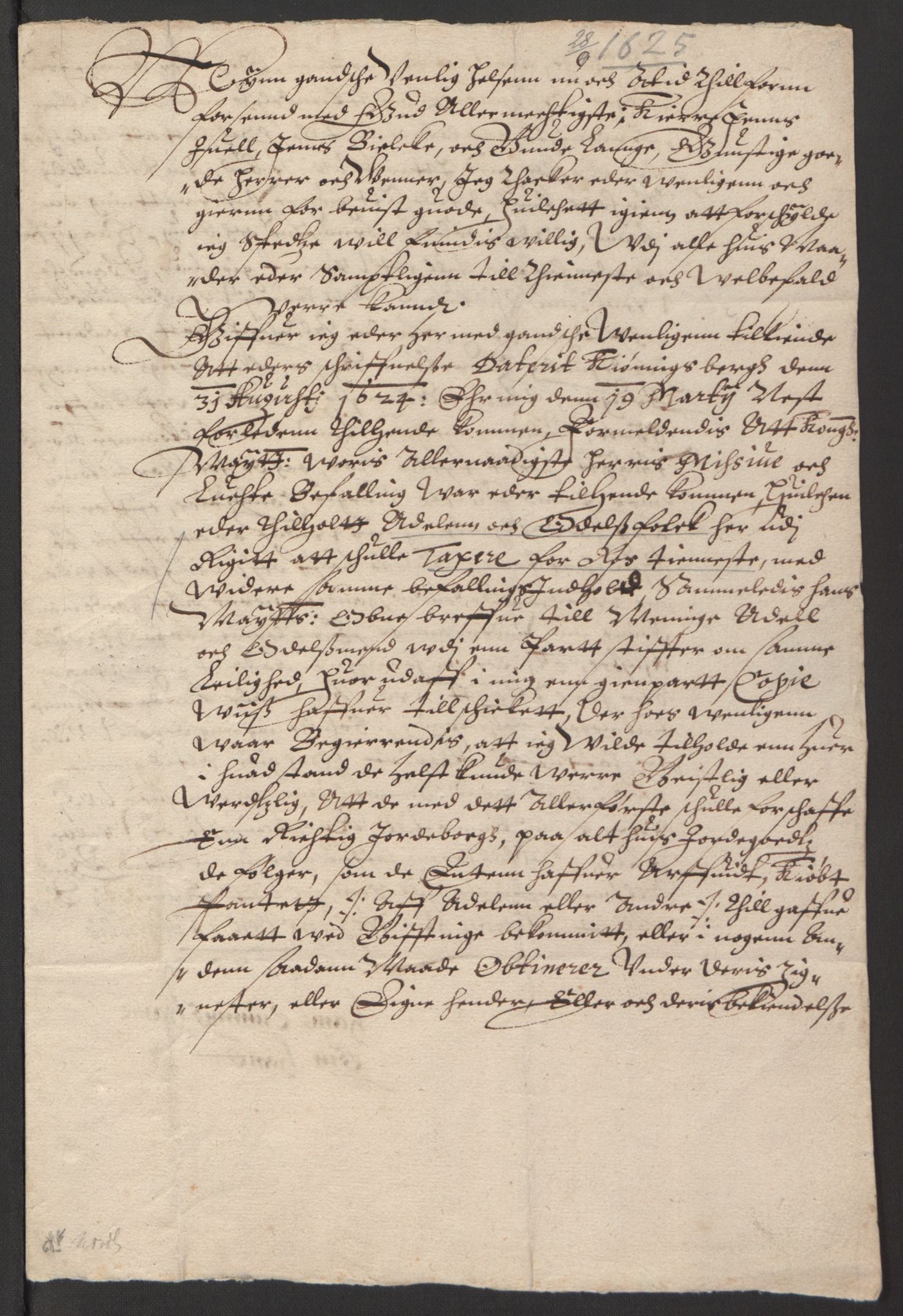 Stattholderembetet 1572-1771, RA/EA-2870/Ek/L0013/0003: Jordebøker til utlikning av rosstjeneste 1624-1626: / Brev og tingsvitner om at det ikke finnes odelsgods i Vardøhus len, 1625, p. 4