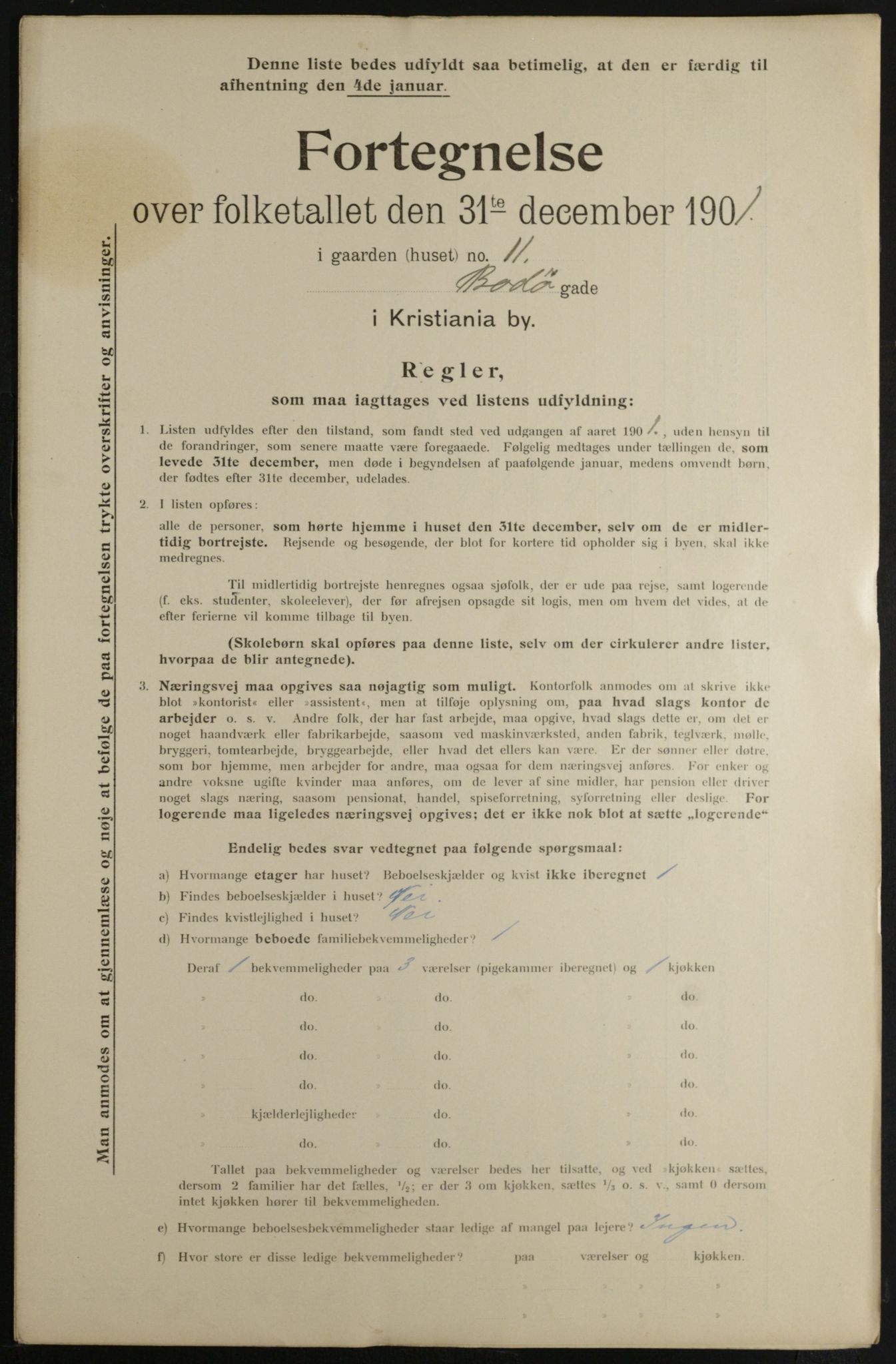 OBA, Municipal Census 1901 for Kristiania, 1901, p. 1128