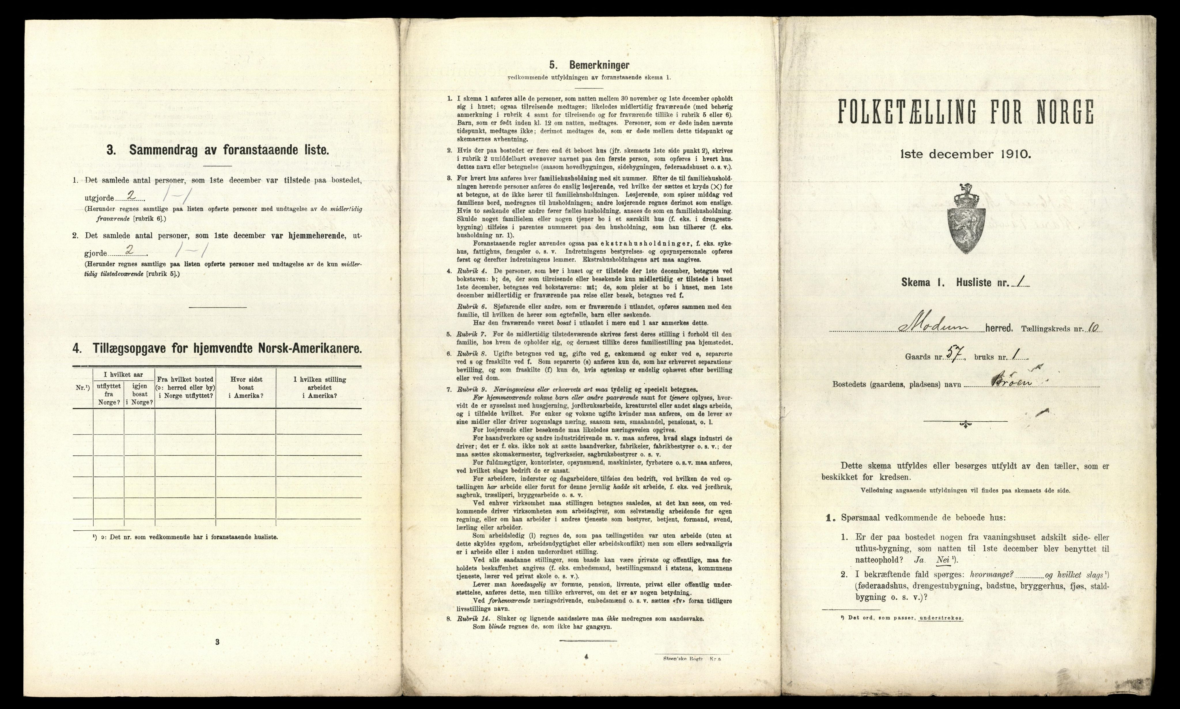 RA, 1910 census for Modum, 1910, p. 1884