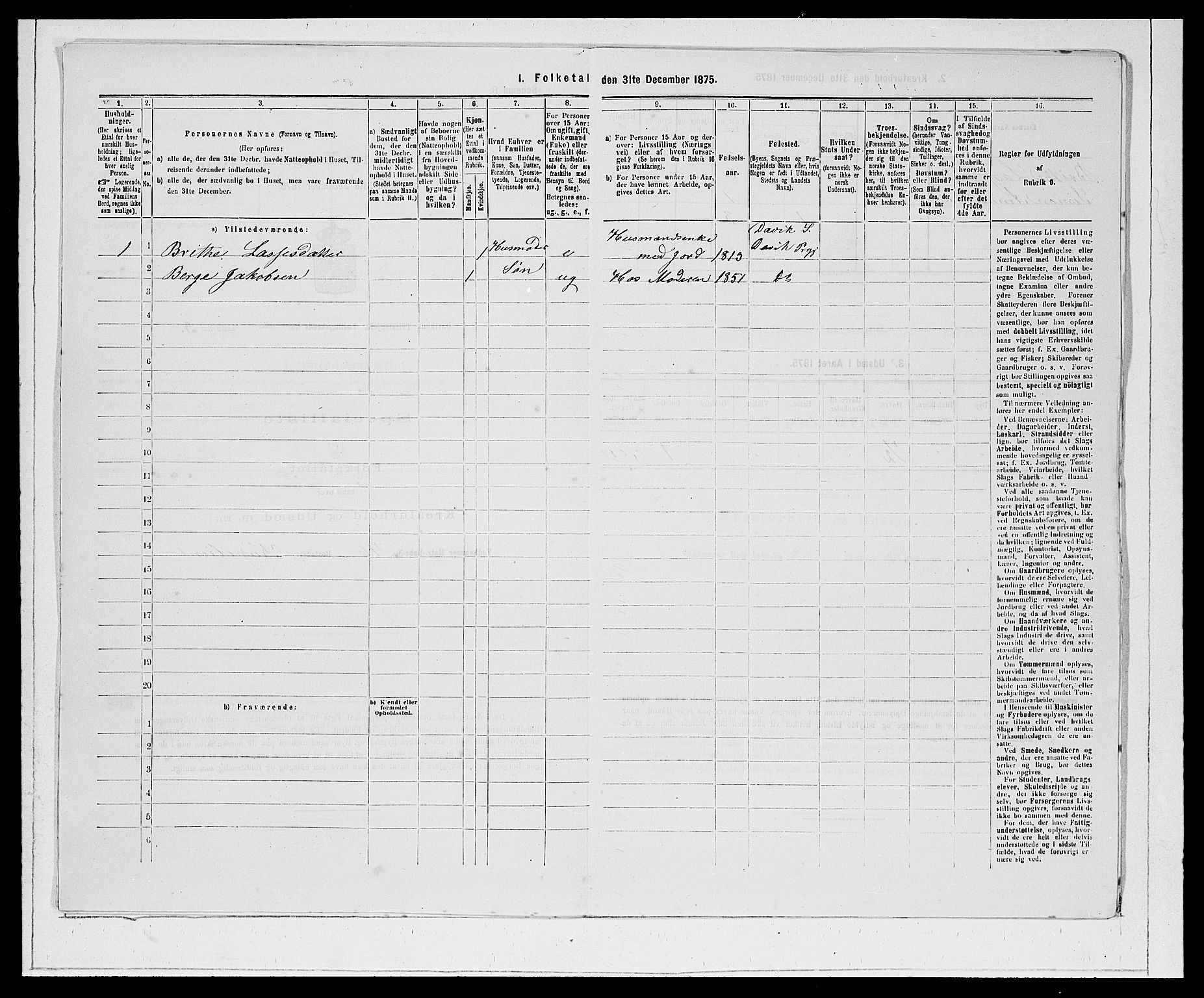 SAB, 1875 Census for 1442P Davik, 1875, p. 176