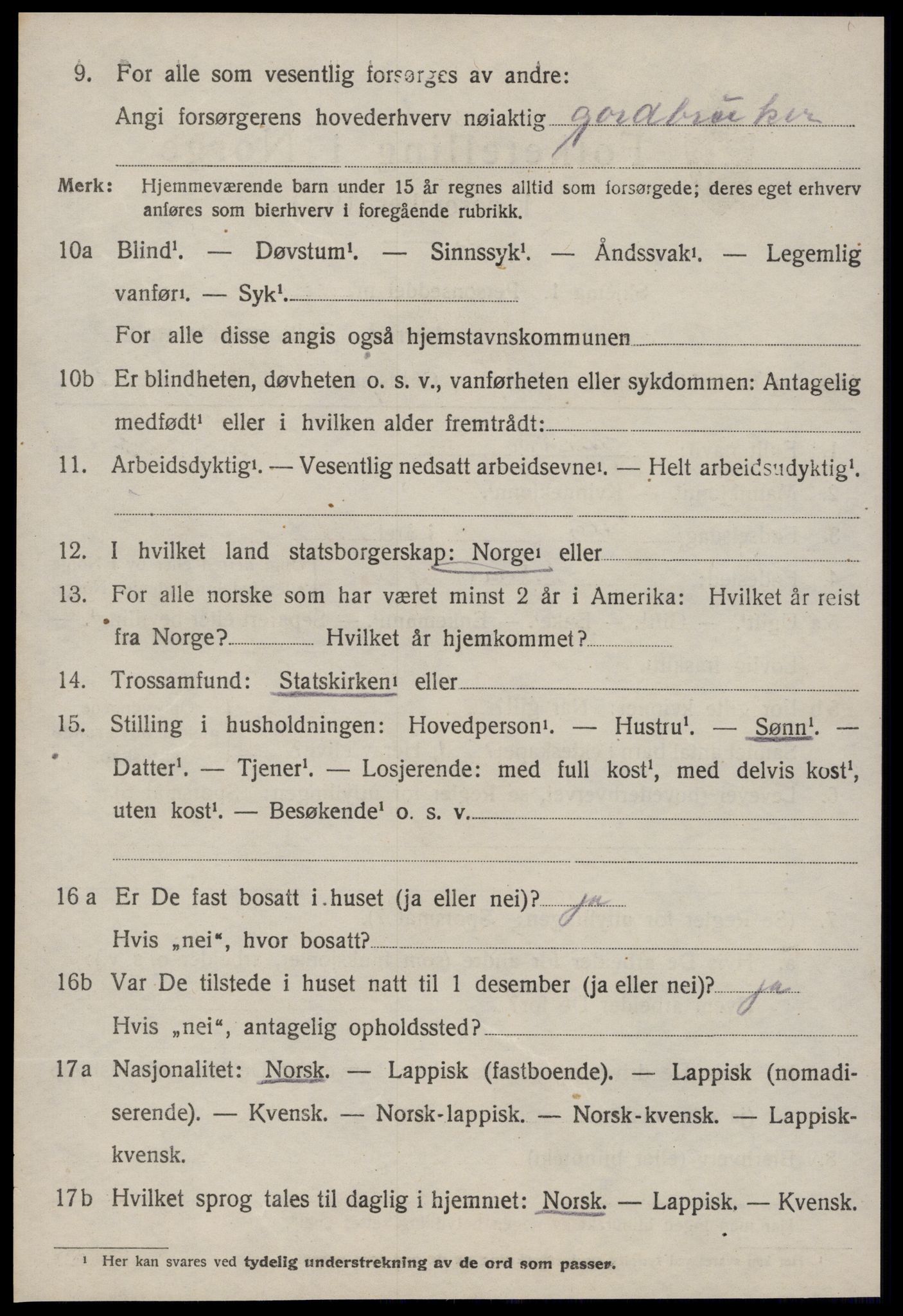 SAT, 1920 census for Malvik, 1920, p. 2267