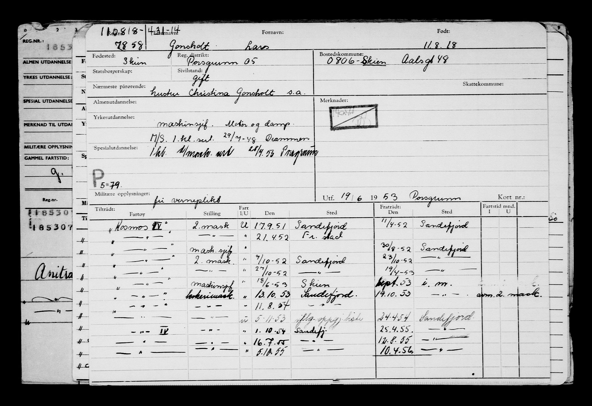 Direktoratet for sjømenn, AV/RA-S-3545/G/Gb/L0161: Hovedkort, 1918, p. 228