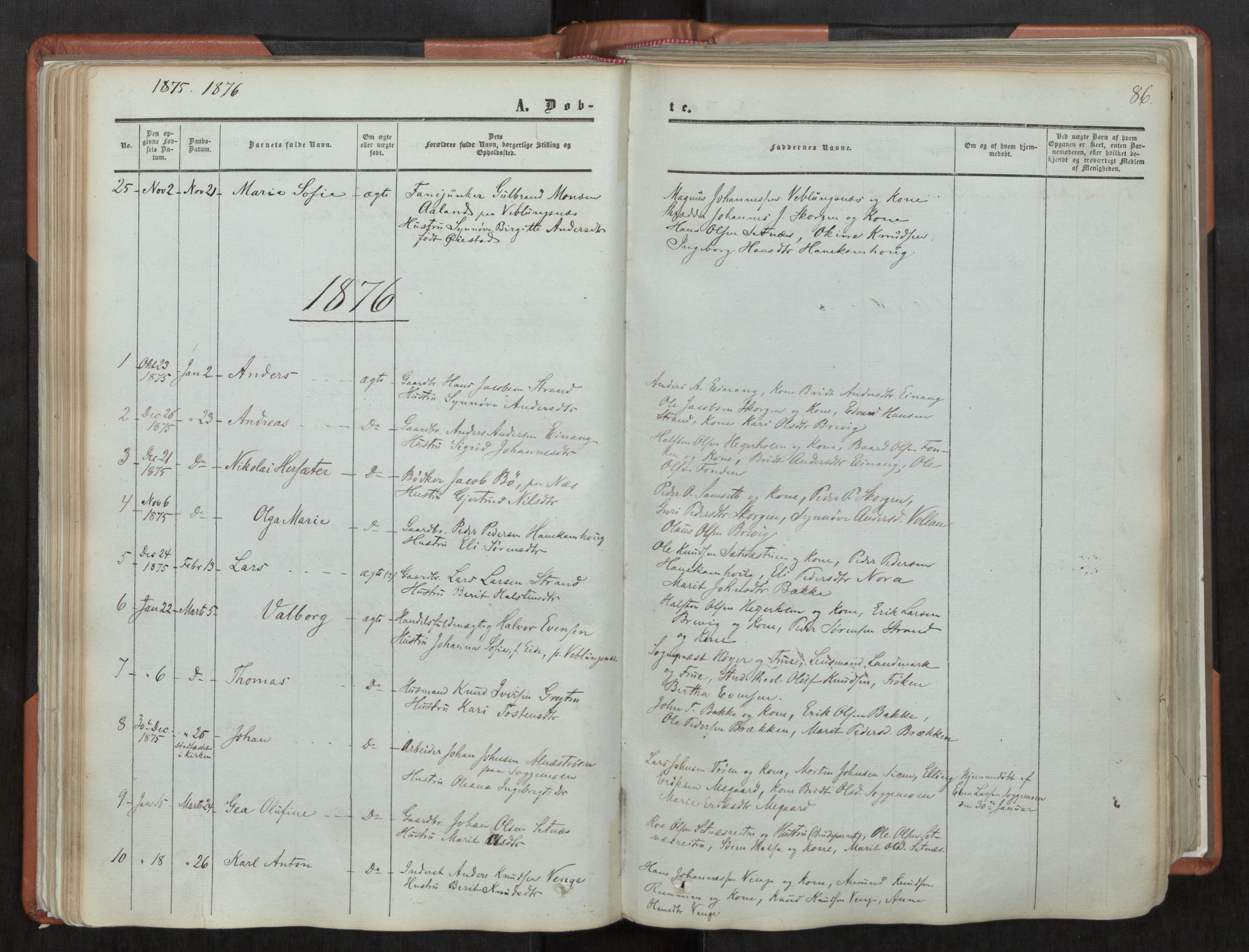 Ministerialprotokoller, klokkerbøker og fødselsregistre - Møre og Romsdal, AV/SAT-A-1454/544/L0572: Parish register (official) no. 544A05, 1854-1886, p. 86