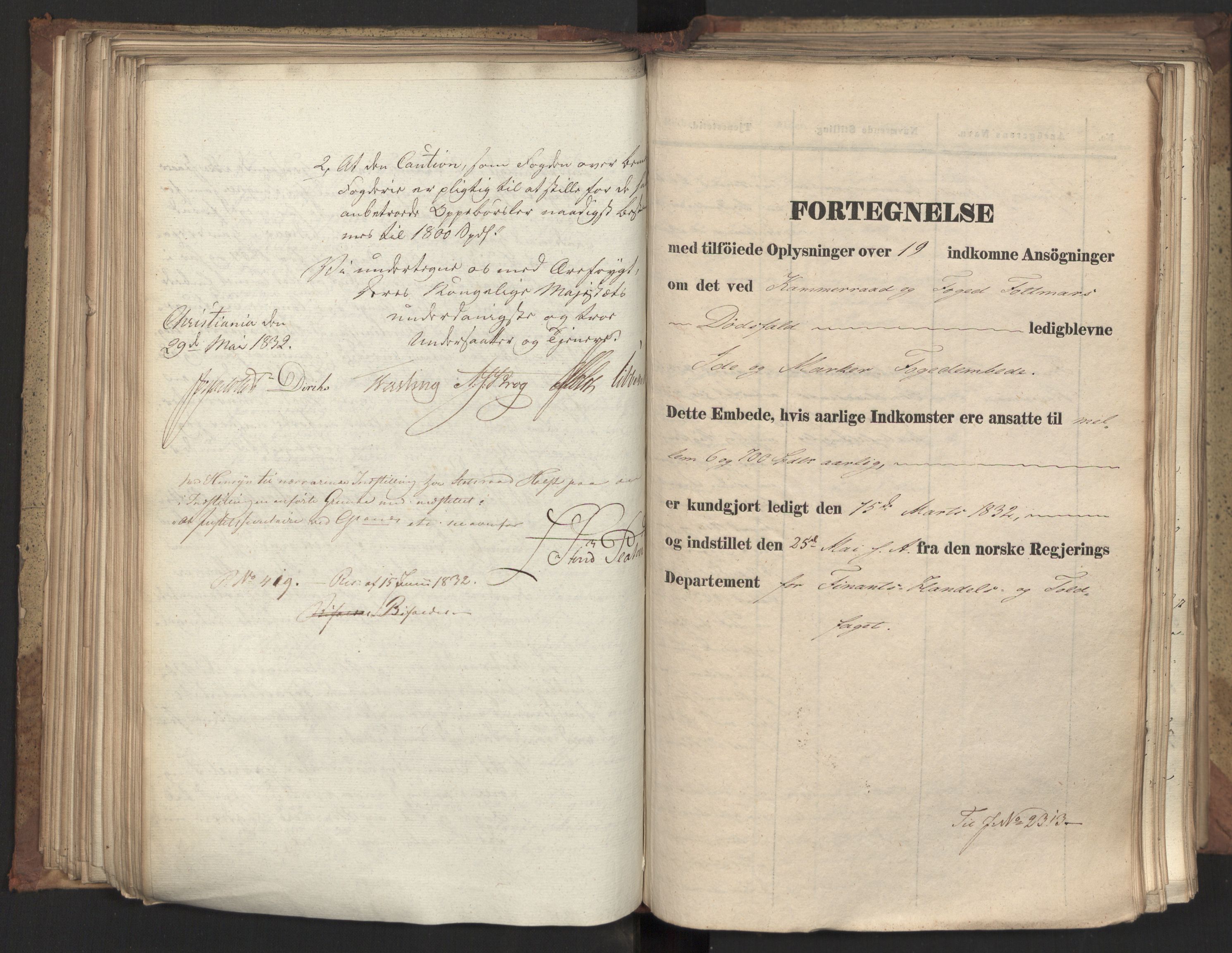 Statsrådsavdelingen i Stockholm, AV/RA-S-1003/D/Da/L0078: Regjeringsinnstillinger nr. 2260-2399, 1832, p. 187