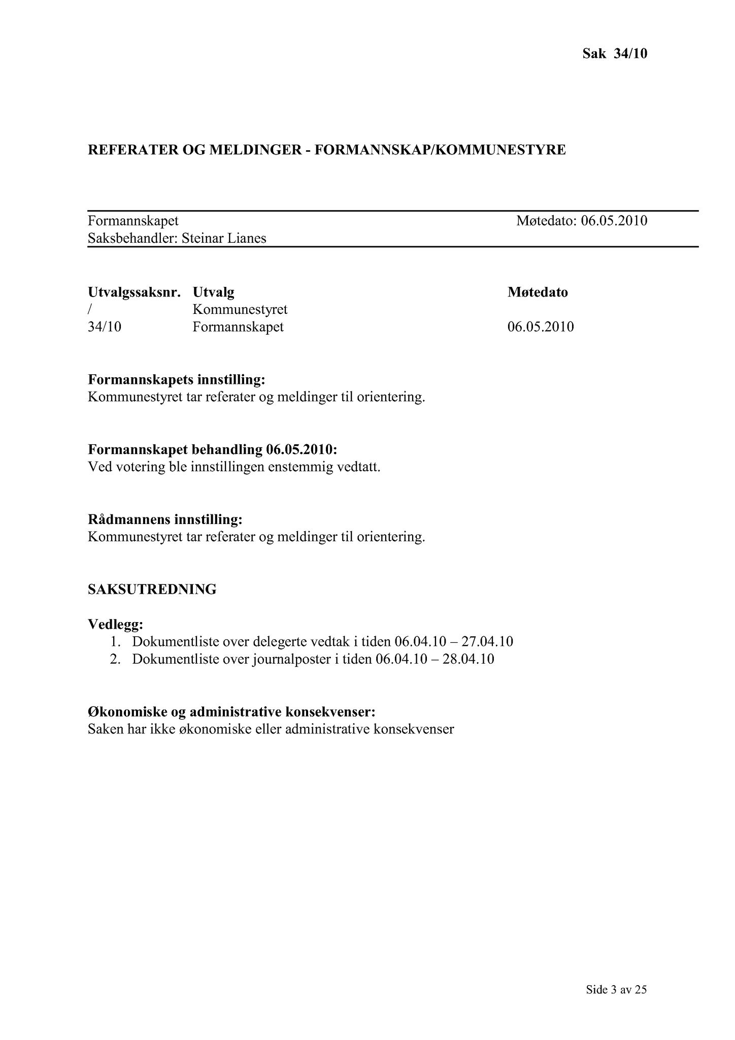 Klæbu Kommune, TRKO/KK/02-FS/L003: Formannsskapet - Møtedokumenter, 2010, p. 675