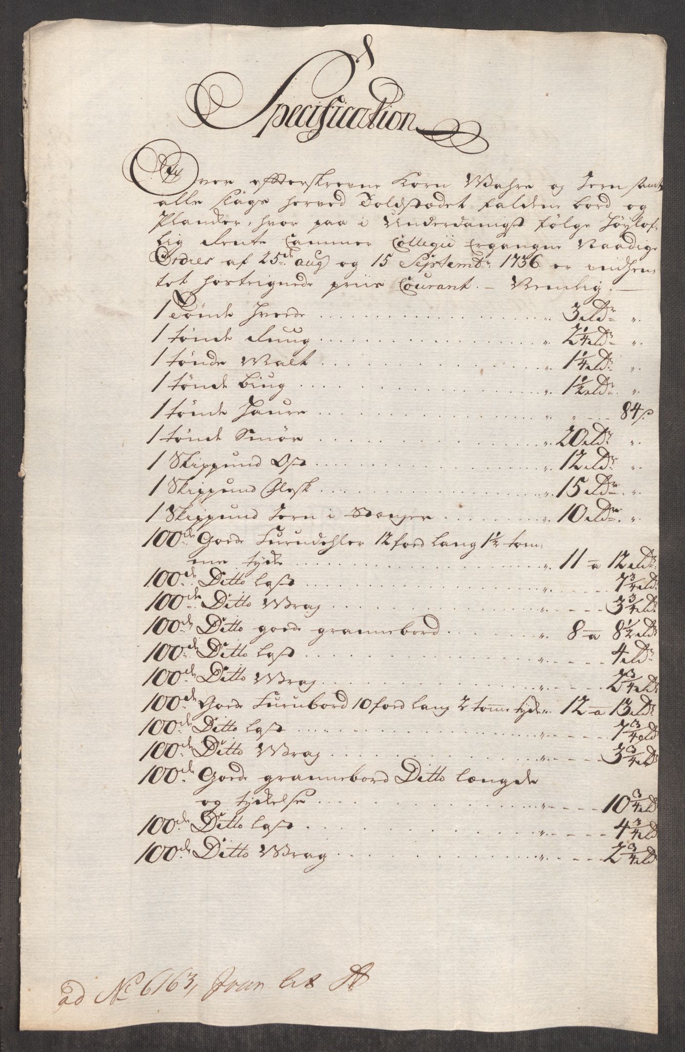 Rentekammeret inntil 1814, Realistisk ordnet avdeling, AV/RA-EA-4070/Oe/L0003: [Ø1]: Priskuranter, 1745-1748, p. 303