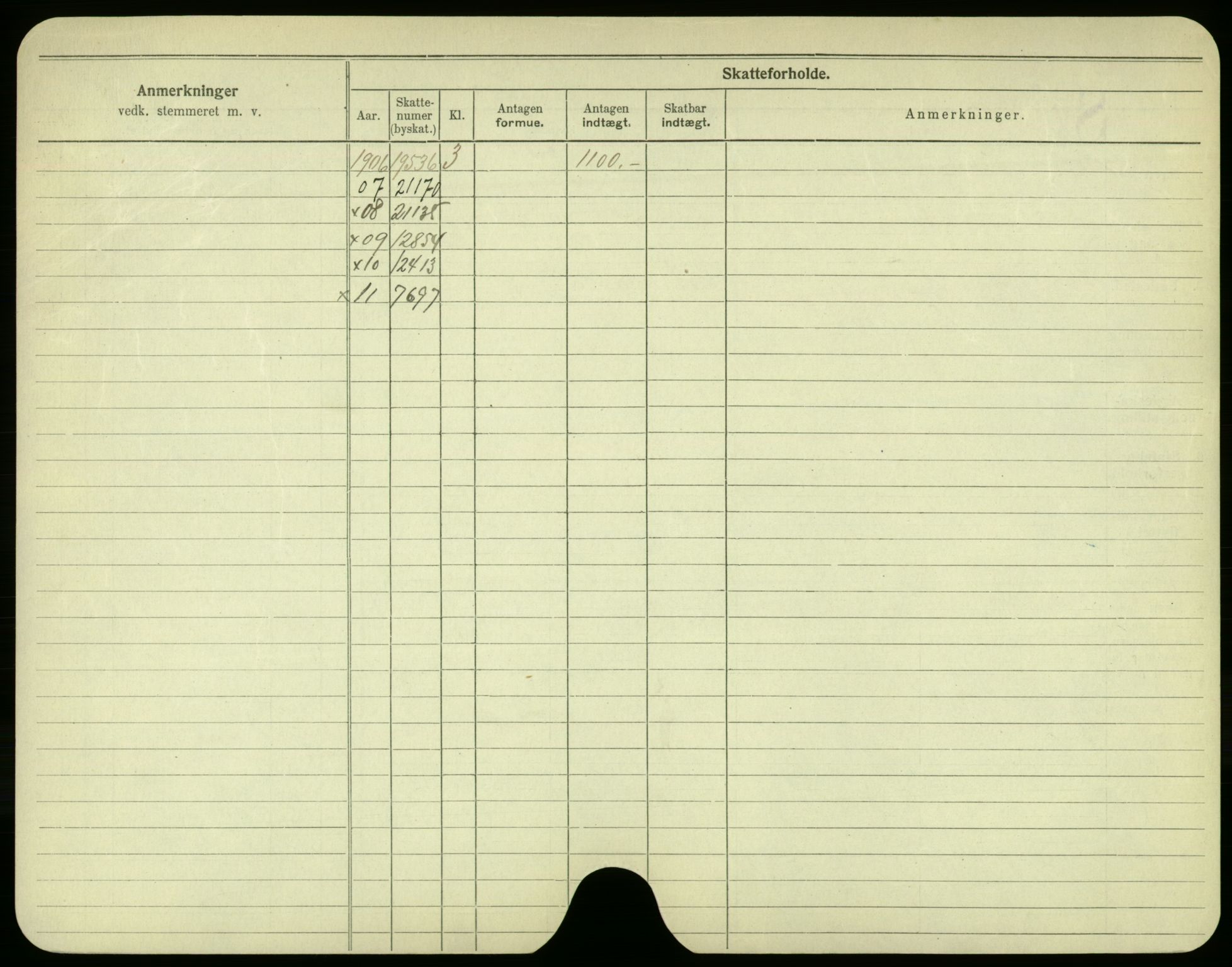 Oslo folkeregister, Registerkort, AV/SAO-A-11715/F/Fa/Fac/L0002: Menn, 1906-1914, p. 1103b