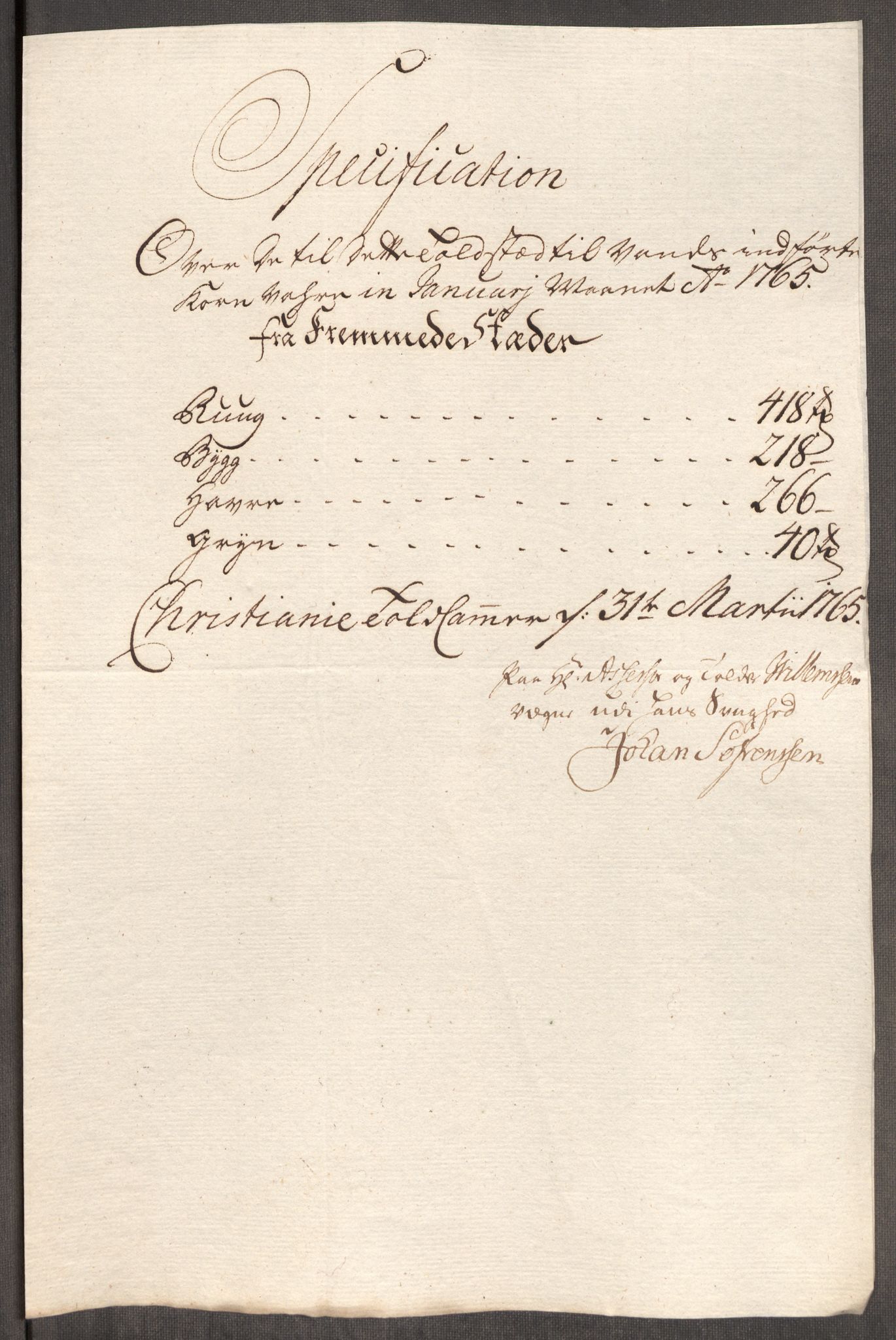 Rentekammeret inntil 1814, Realistisk ordnet avdeling, AV/RA-EA-4070/Oe/L0008: [Ø1]: Priskuranter, 1764-1768, p. 345