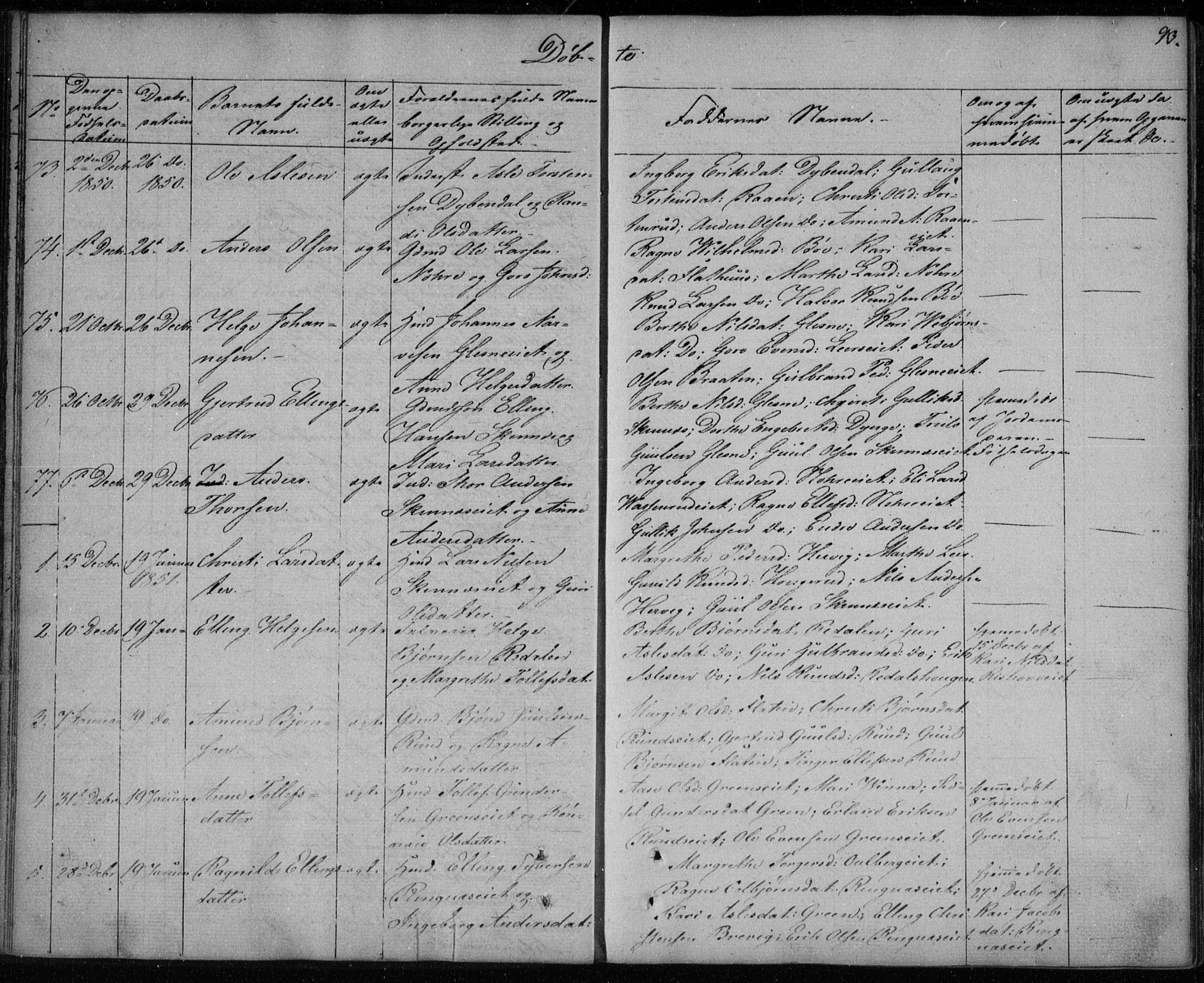 Krødsherad kirkebøker, AV/SAKO-A-19/F/Fa/L0002: Parish register (official) no. 2, 1829-1851, p. 93