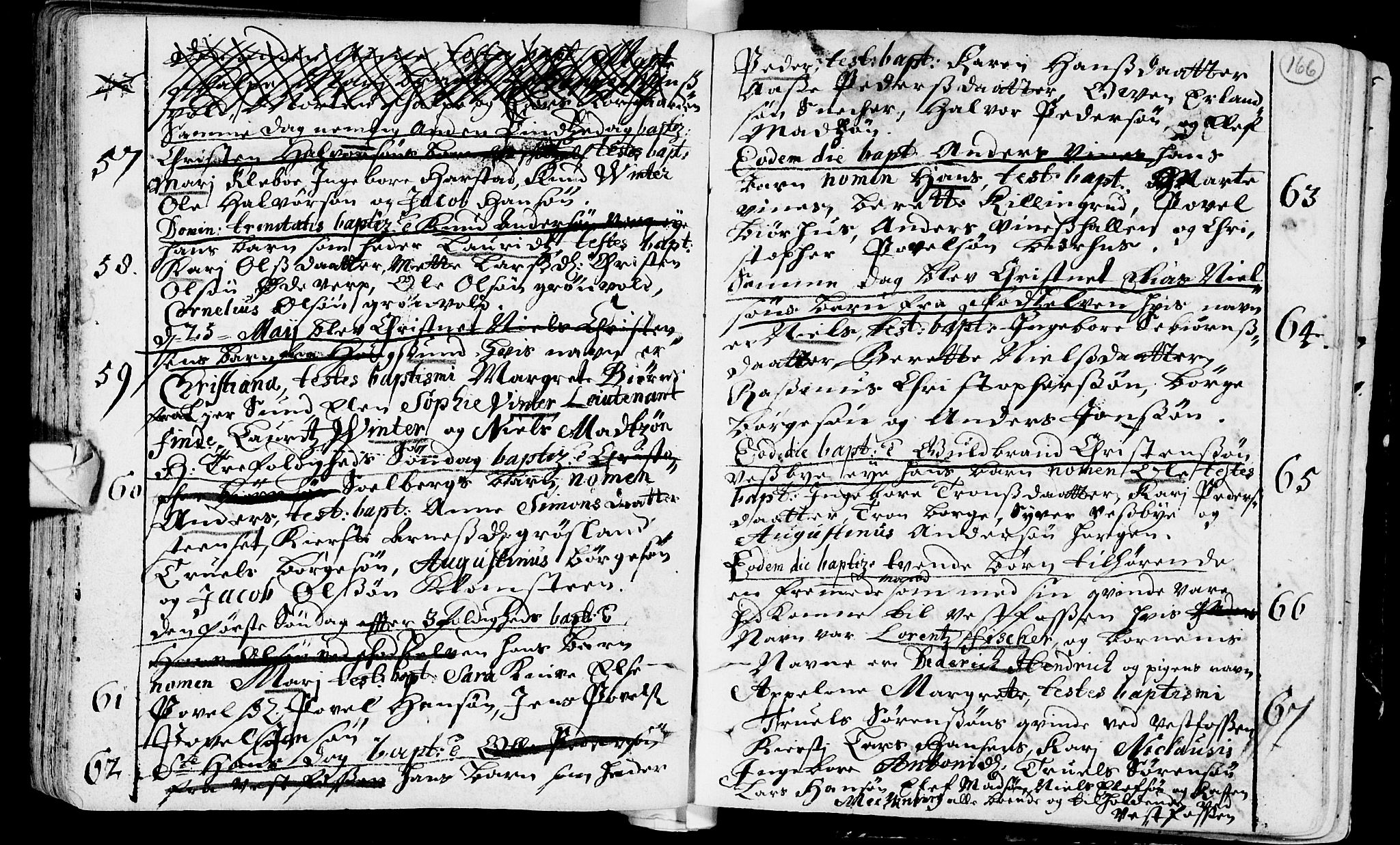 Eiker kirkebøker, AV/SAKO-A-4/F/Fa/L0002: Parish register (official) no. I 2, 1705-1724, p. 166