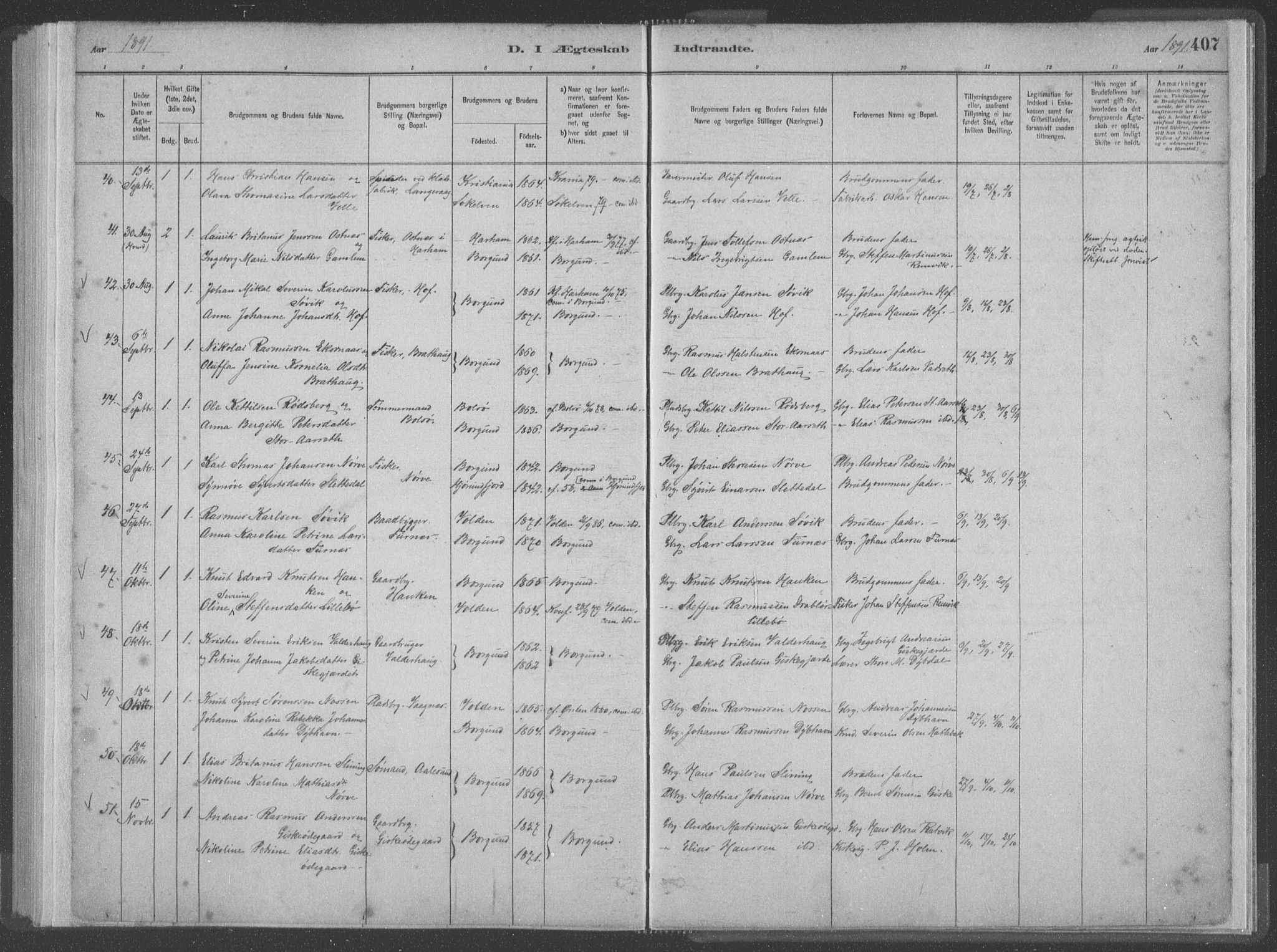 Ministerialprotokoller, klokkerbøker og fødselsregistre - Møre og Romsdal, AV/SAT-A-1454/528/L0402: Parish register (official) no. 528A12II, 1880-1903, p. 407